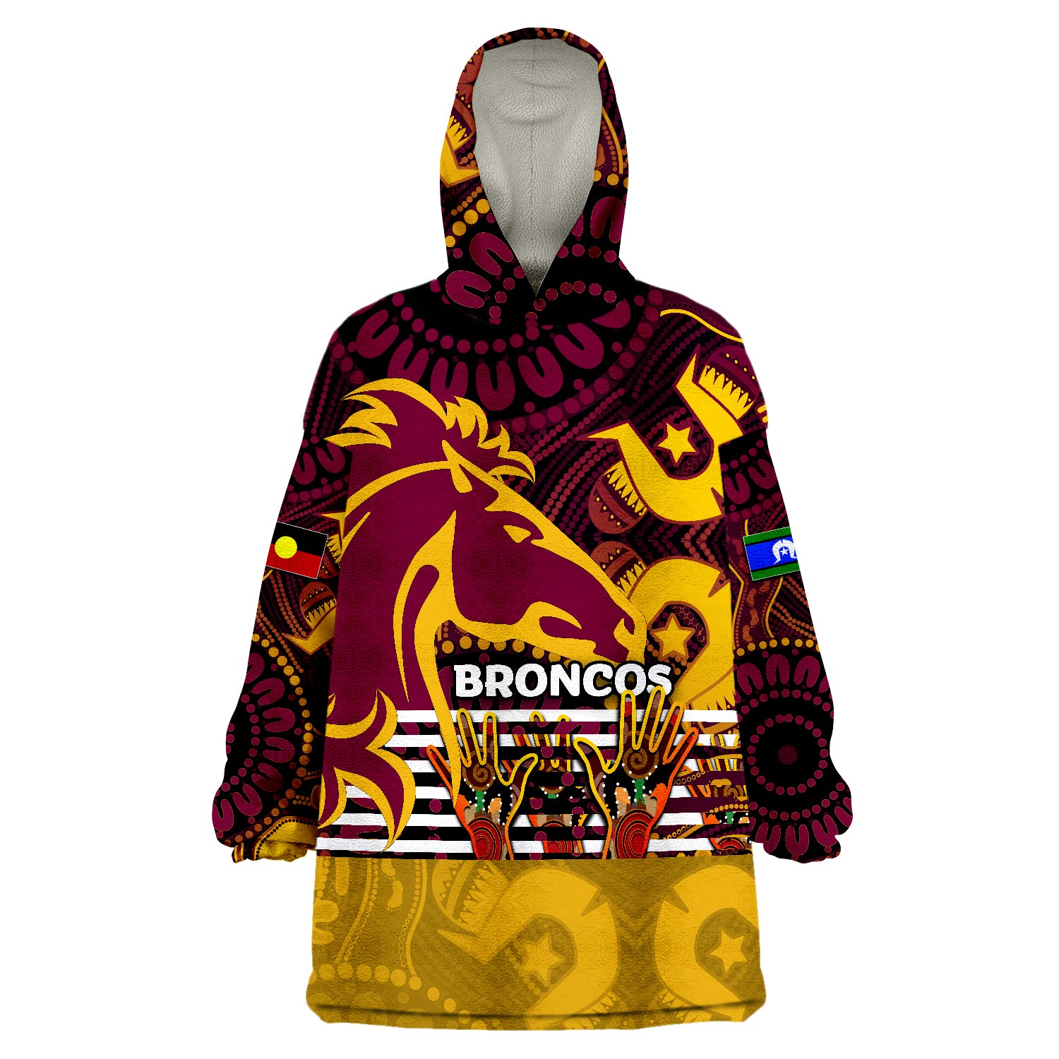 Broncos NAIDOC Wearable Blanket Hoodie - Vibe Hoodie Shop