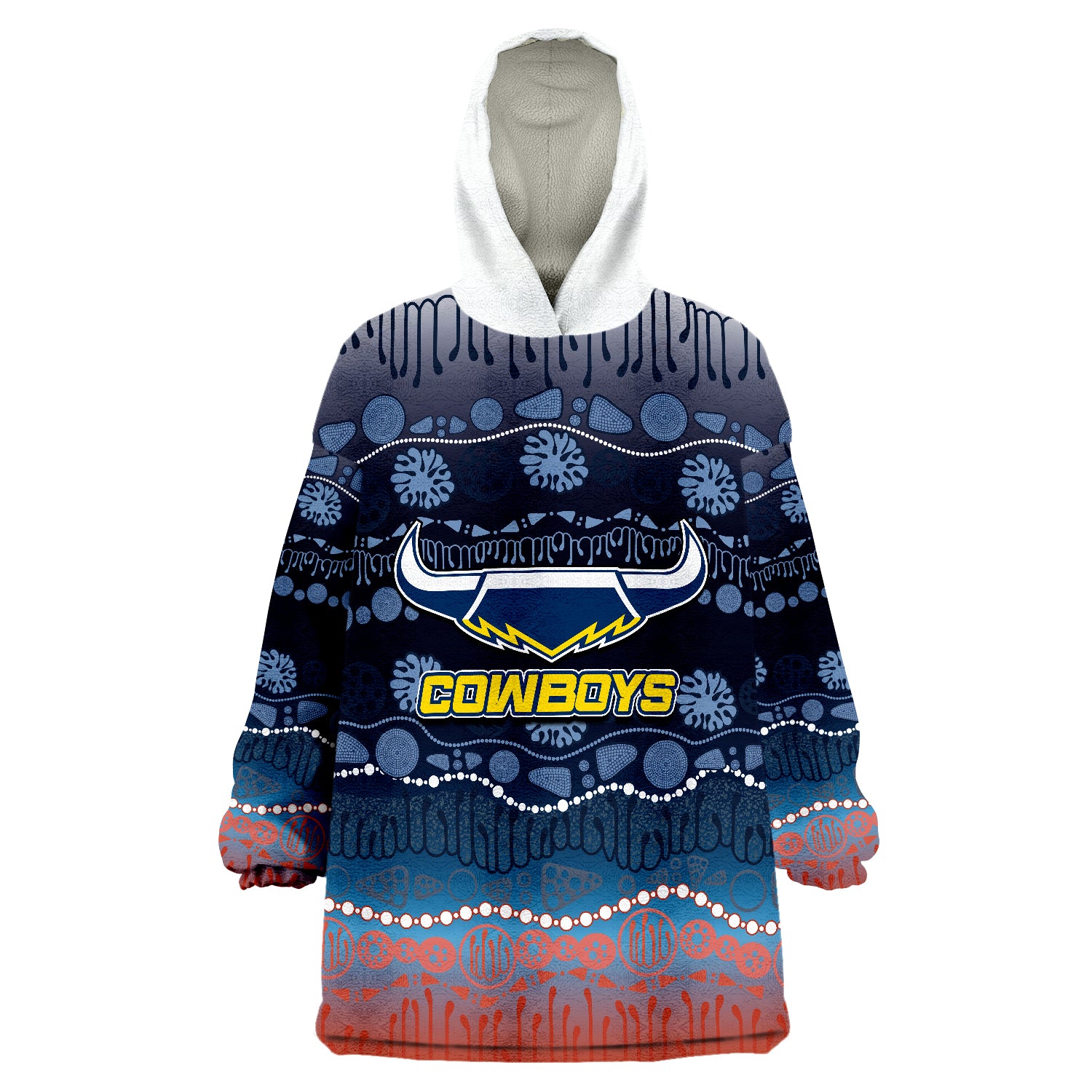 Cowboys Rugby Version 2022 Wearable Blanket Hoodie - Vibe Hoodie Shop