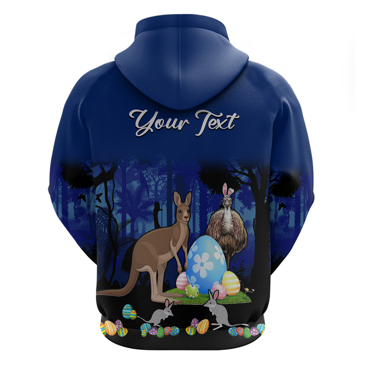 (Custom Personalised) Australia Kangaroo Emu And Bilby Happy Easter Day Hoodie - Vibe Hoodie Shop