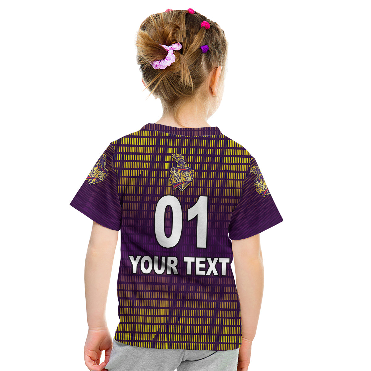 (Custom Personalised) Abu Dhabi Knight Riders ILT20 ADKR Cricket Special Style Kid T Shirt - Vibe Hoodie Shop