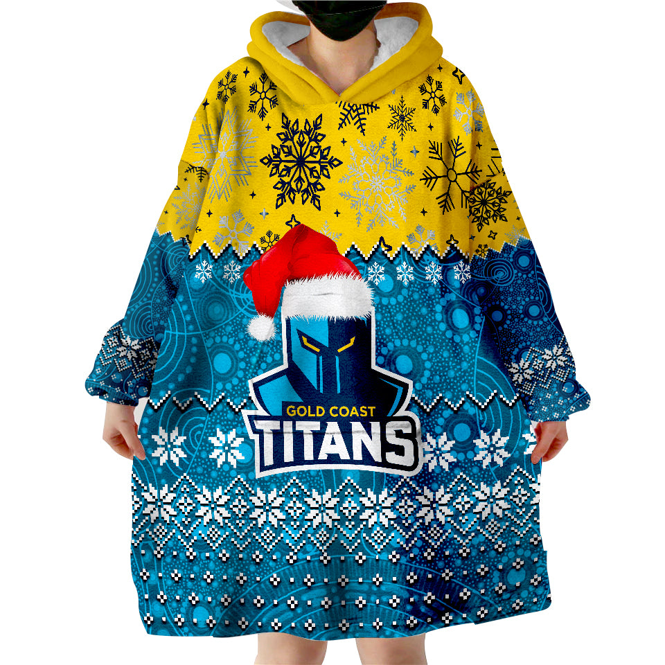 Titans Rugby Christmas 2022 Wearable Blanket Hoodie - Vibe Hoodie Shop