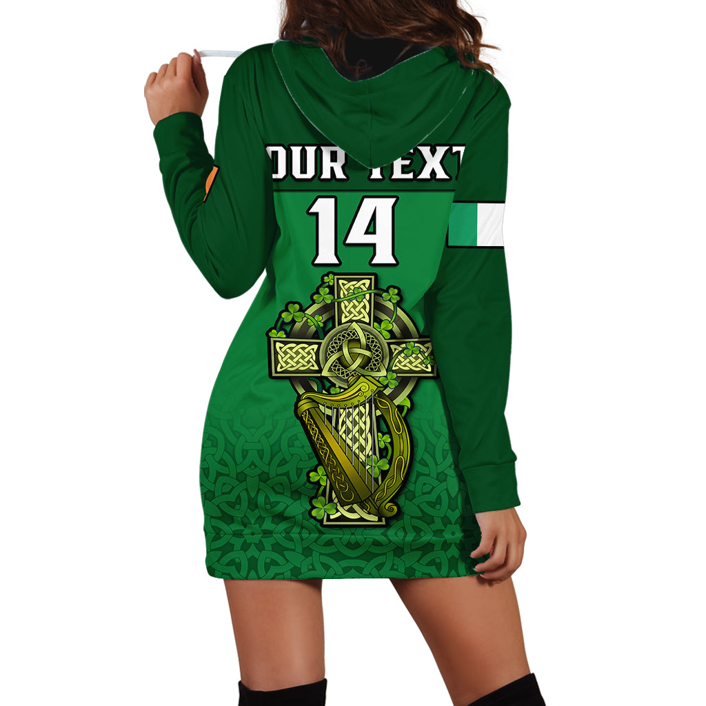 (Custom Text And Number) Ireland Rugby 2023 Champions Six Nations Irish Proud Hoodie Dress - Vibe Hoodie Shop