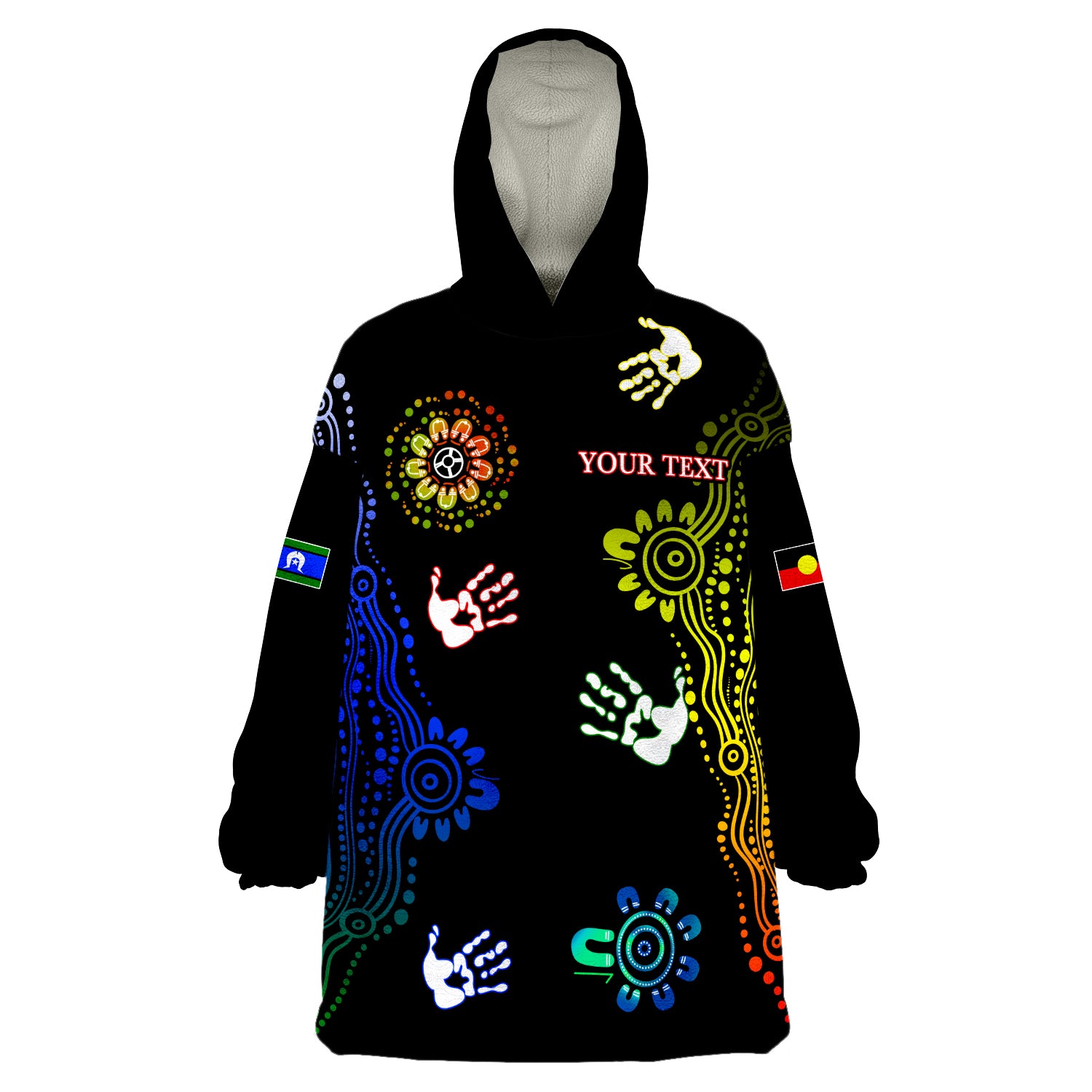 (Custom Personalised) NAIDOC Week Brave New Wearable Blanket Hoodie - Vibe Hoodie Shop