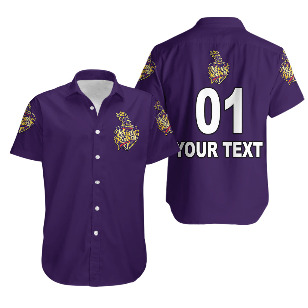 (Custom Personalised) Abu Dhabi Knight Riders ILT20 ADKR Cricket Simplified Vibes - Purple Hawaiian Shirt - Vibe Hoodie Shop