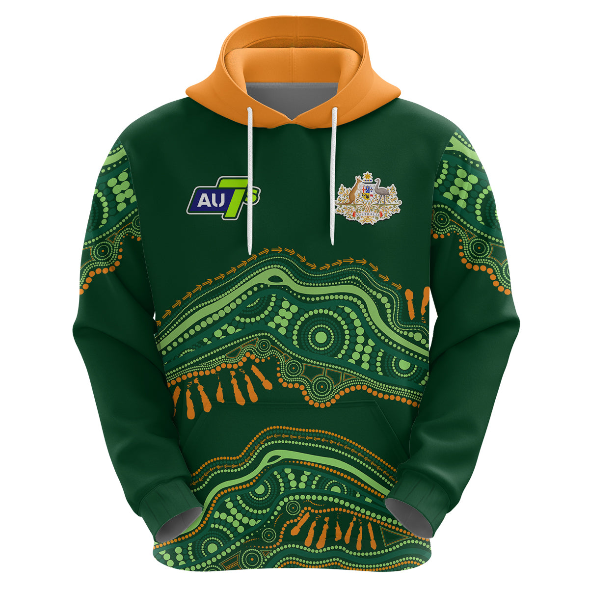 (Custom Text And Number) Aussie Sevens Rugby Aboriginal Art Hoodie - Vibe Hoodie Shop