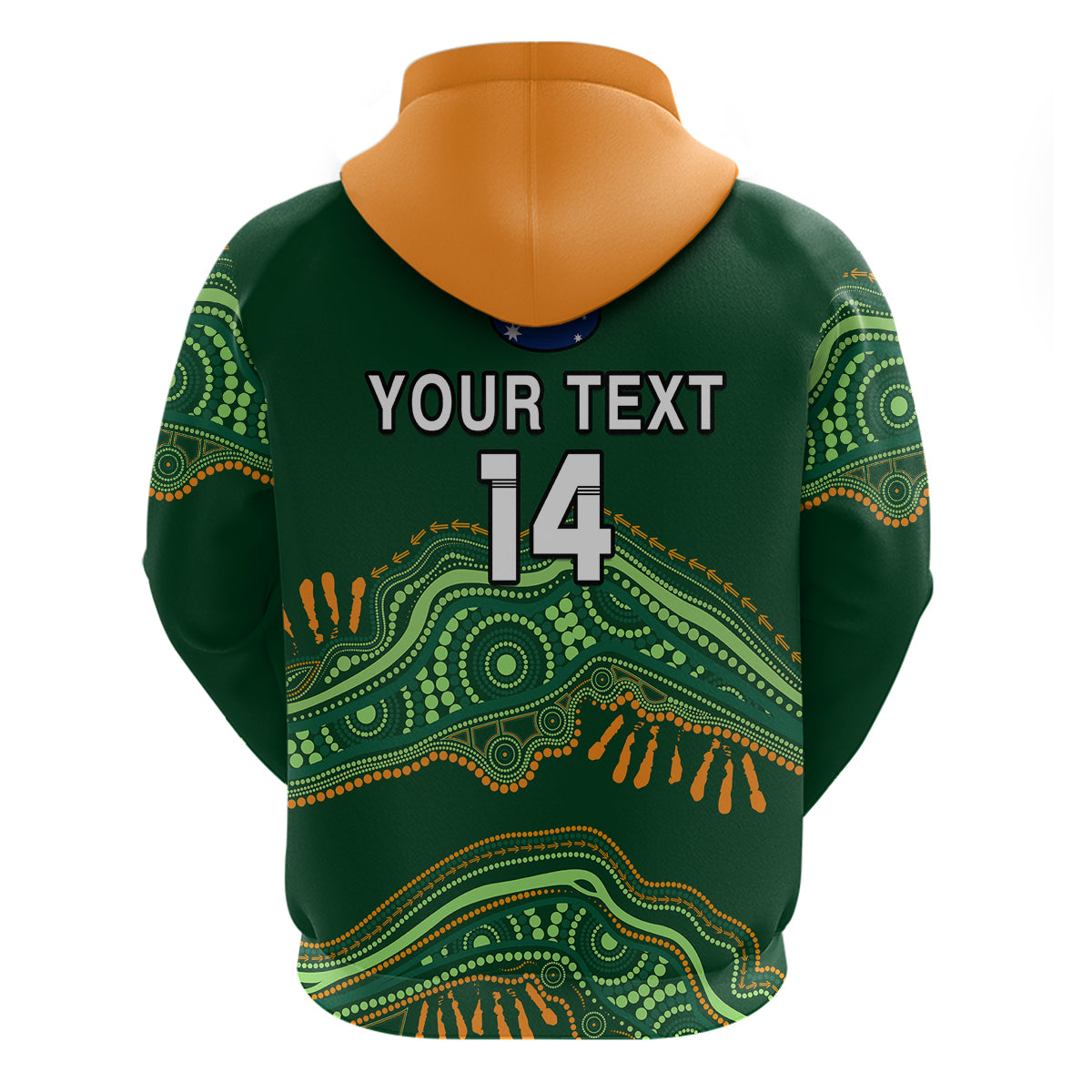 (Custom Text And Number) Aussie Sevens Rugby Aboriginal Art Hoodie - Vibe Hoodie Shop
