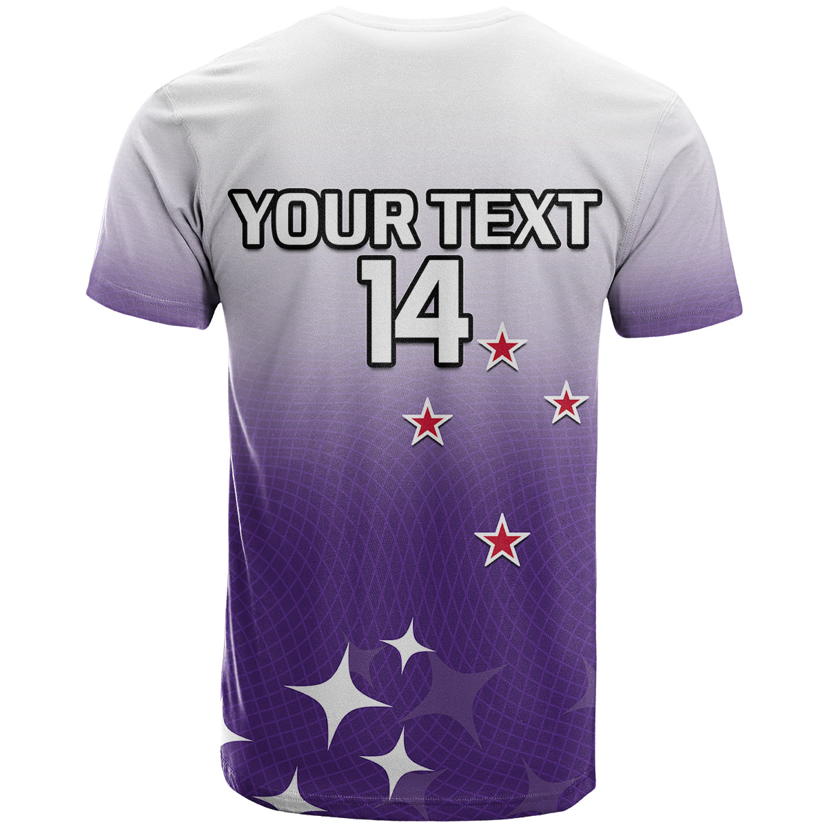 (Custom Text And Number) Aotearoa Northern Stars Netball Sporty Style T Shirt - Vibe Hoodie Shop