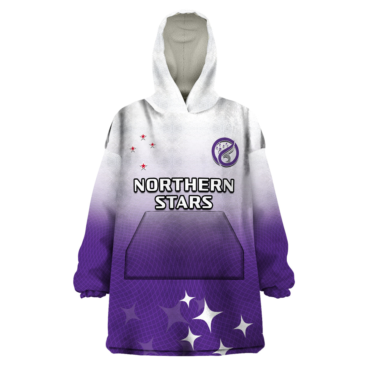 (Custom Text And Number) Aotearoa Northern Stars Netball Sporty Style Wearable Blanket Hoodie - Vibe Hoodie Shop