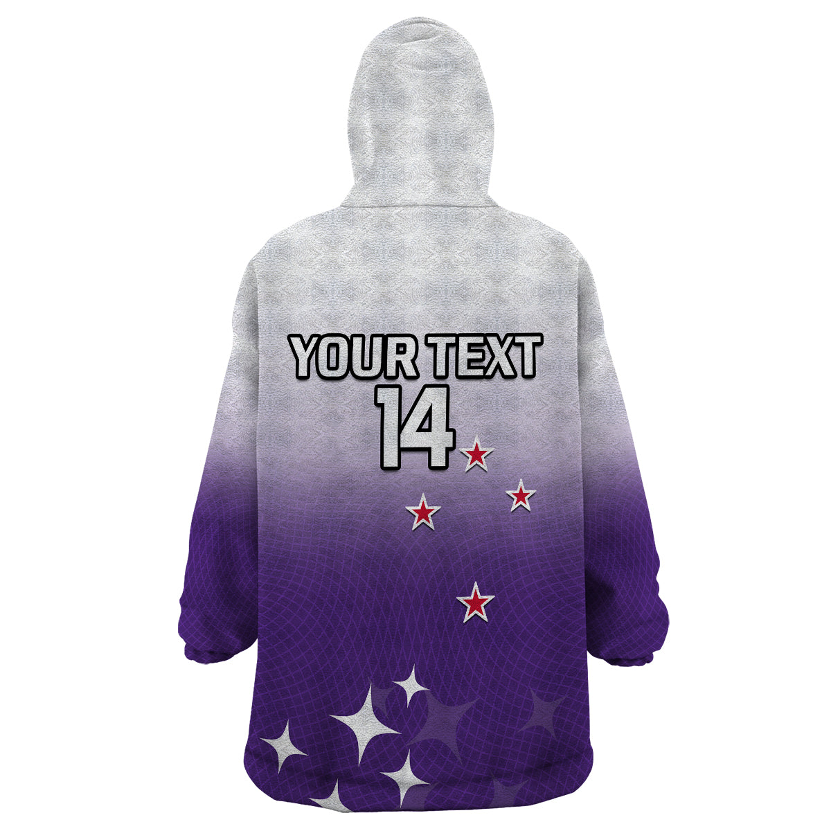 (Custom Text And Number) Aotearoa Northern Stars Netball Sporty Style Wearable Blanket Hoodie - Vibe Hoodie Shop