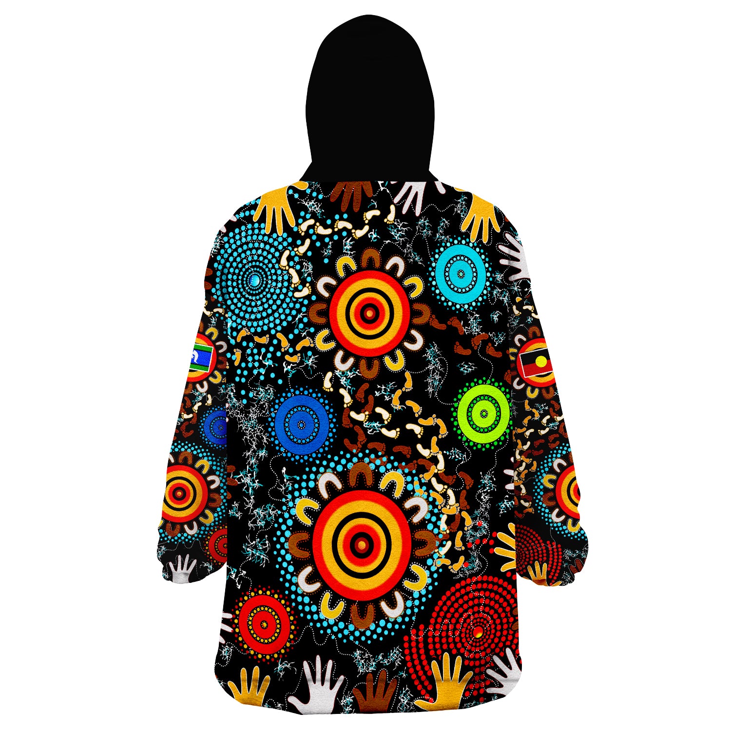 (Custom Personalised) Australia Aboriginal NAIDOC Wearable Blanket Hoodie - Vibe Hoodie Shop