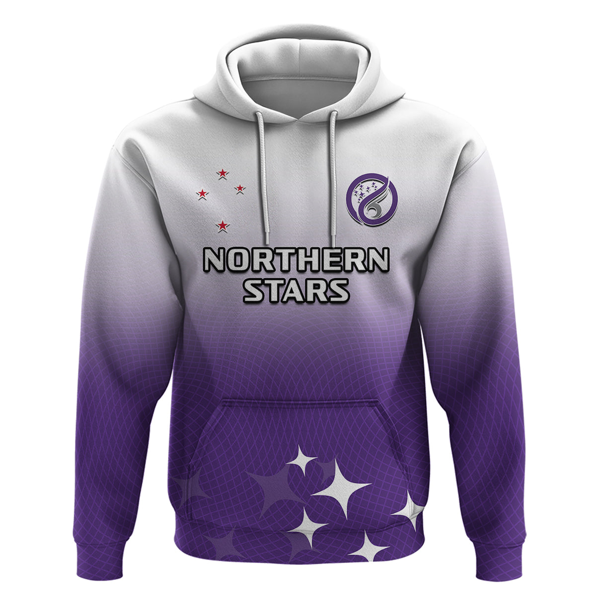 (Custom Text And Number) Aotearoa Northern Stars Netball Sporty Style Hoodie - Vibe Hoodie Shop