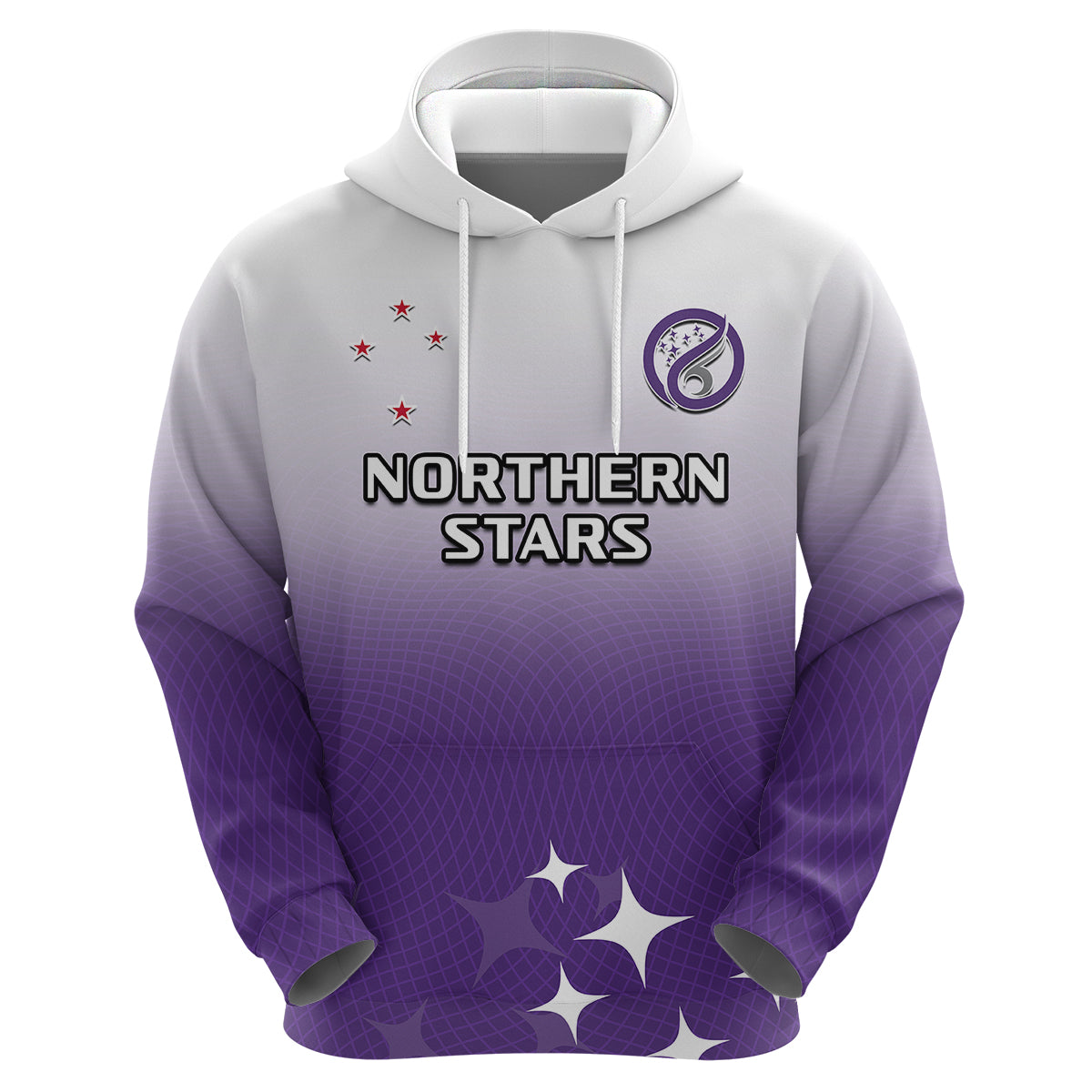 (Custom Text And Number) Aotearoa Northern Stars Netball Sporty Style Hoodie - Vibe Hoodie Shop