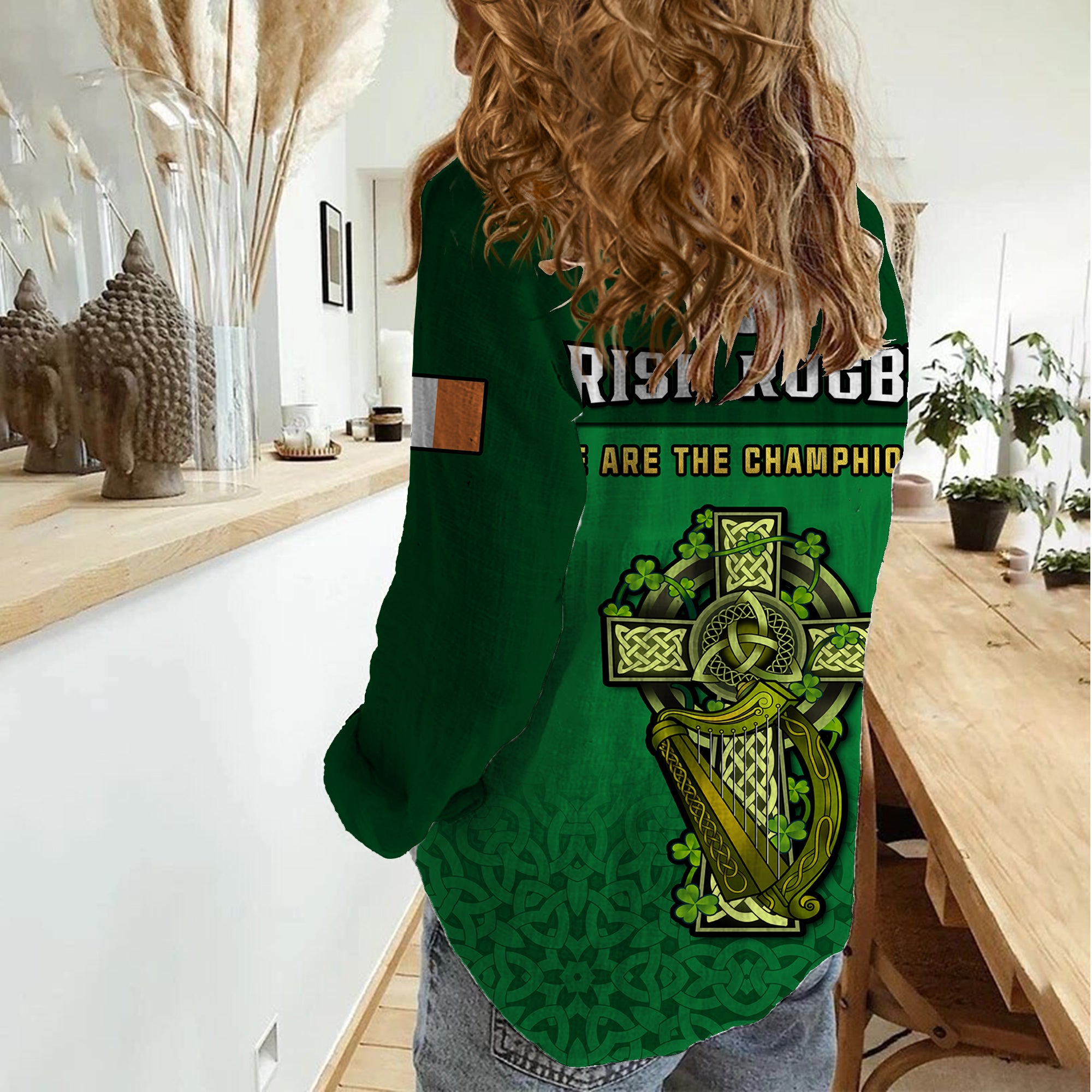 Ireland Rugby 2023 Champions Six Nations Irish Proud Women Casual Shirt - Vibe Hoodie Shop