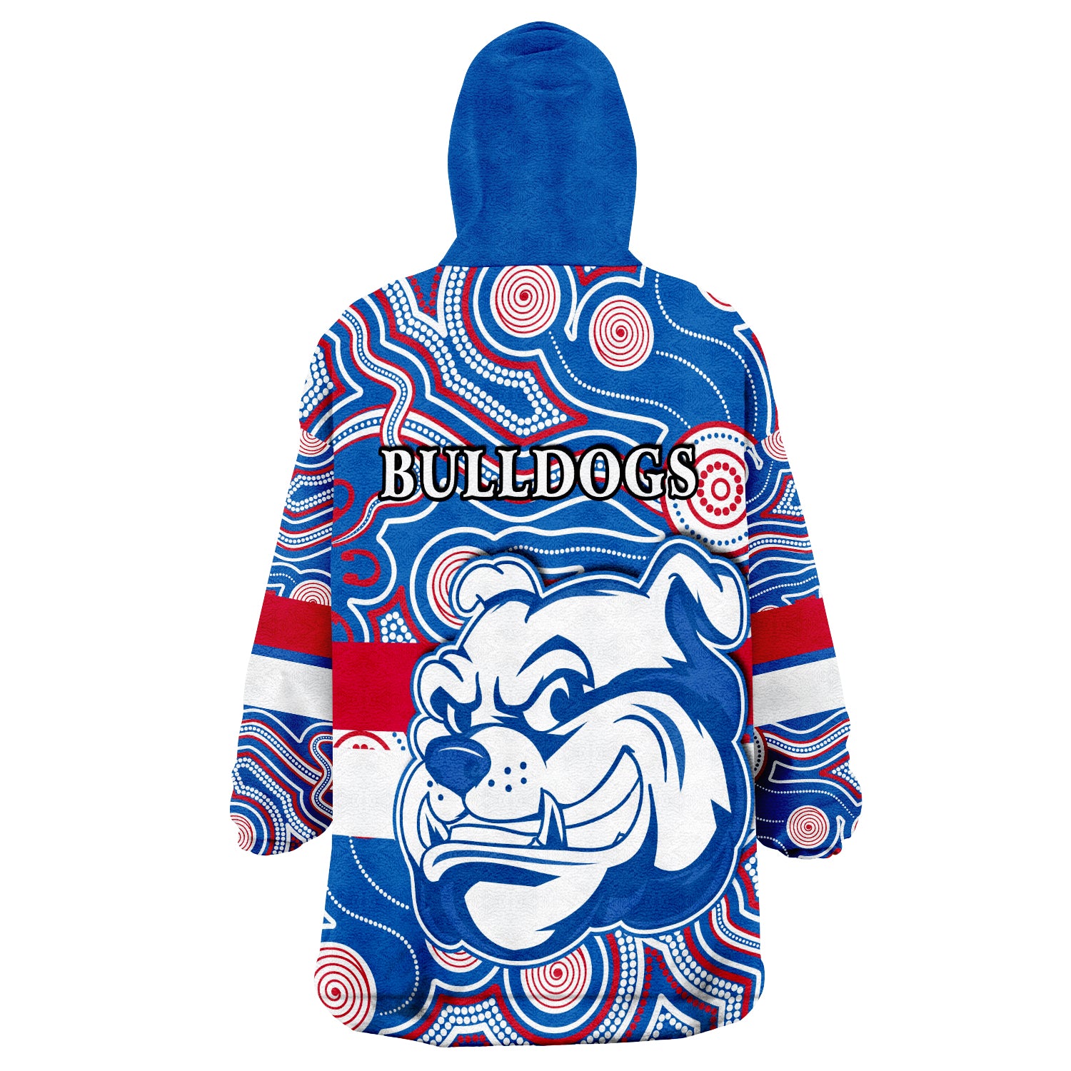 (Custom Personalised) Bulldogs Champion 2022 Western Indigenous Always Proud Wearable Blanket Hoodie - Vibe Hoodie Shop