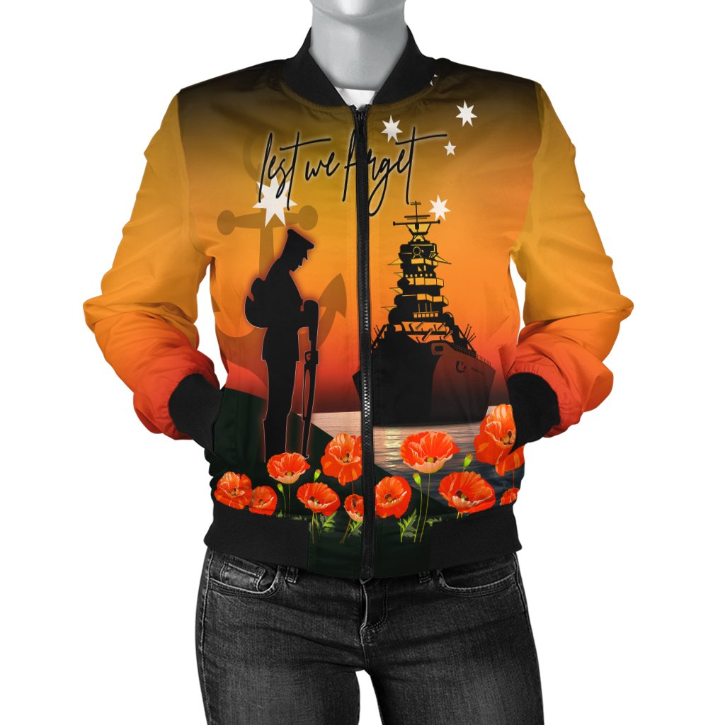 ANZAC Women's Bomber Jacket - Australian Navy ANZAC - Vibe Hoodie Shop