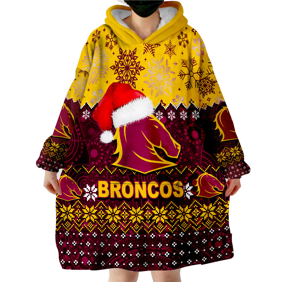 Broncos Rugby Christmas 2022 Wearable Blanket Hoodie - Vibe Hoodie Shop