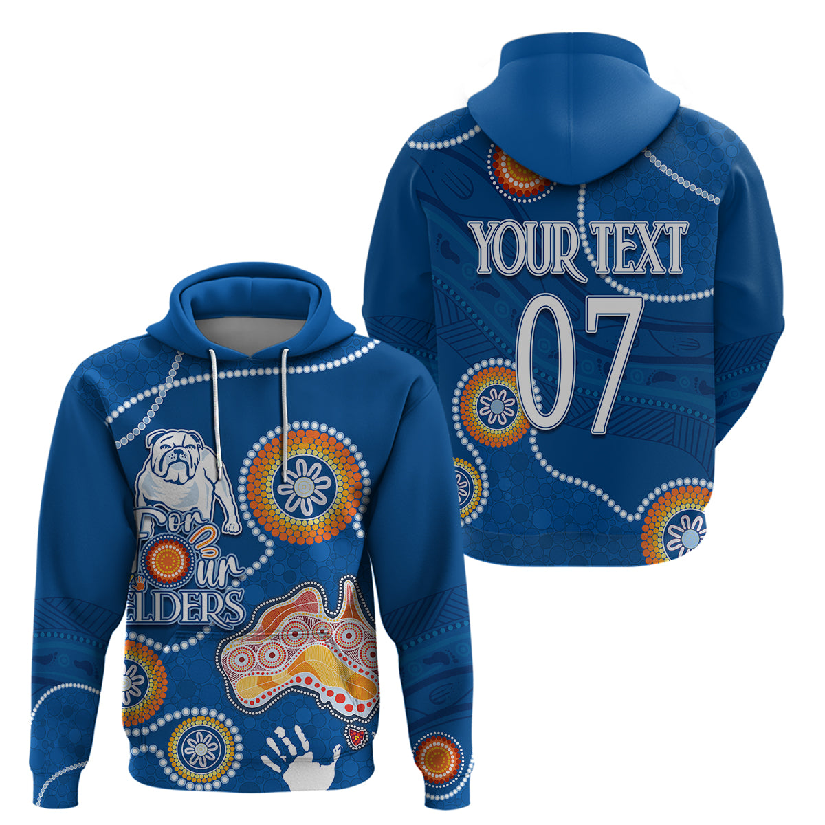 Personalised NAIDOC Week 2023 NRL Bulldogs For Our Elders Hoodie LT7 - Vibe Hoodie Shop