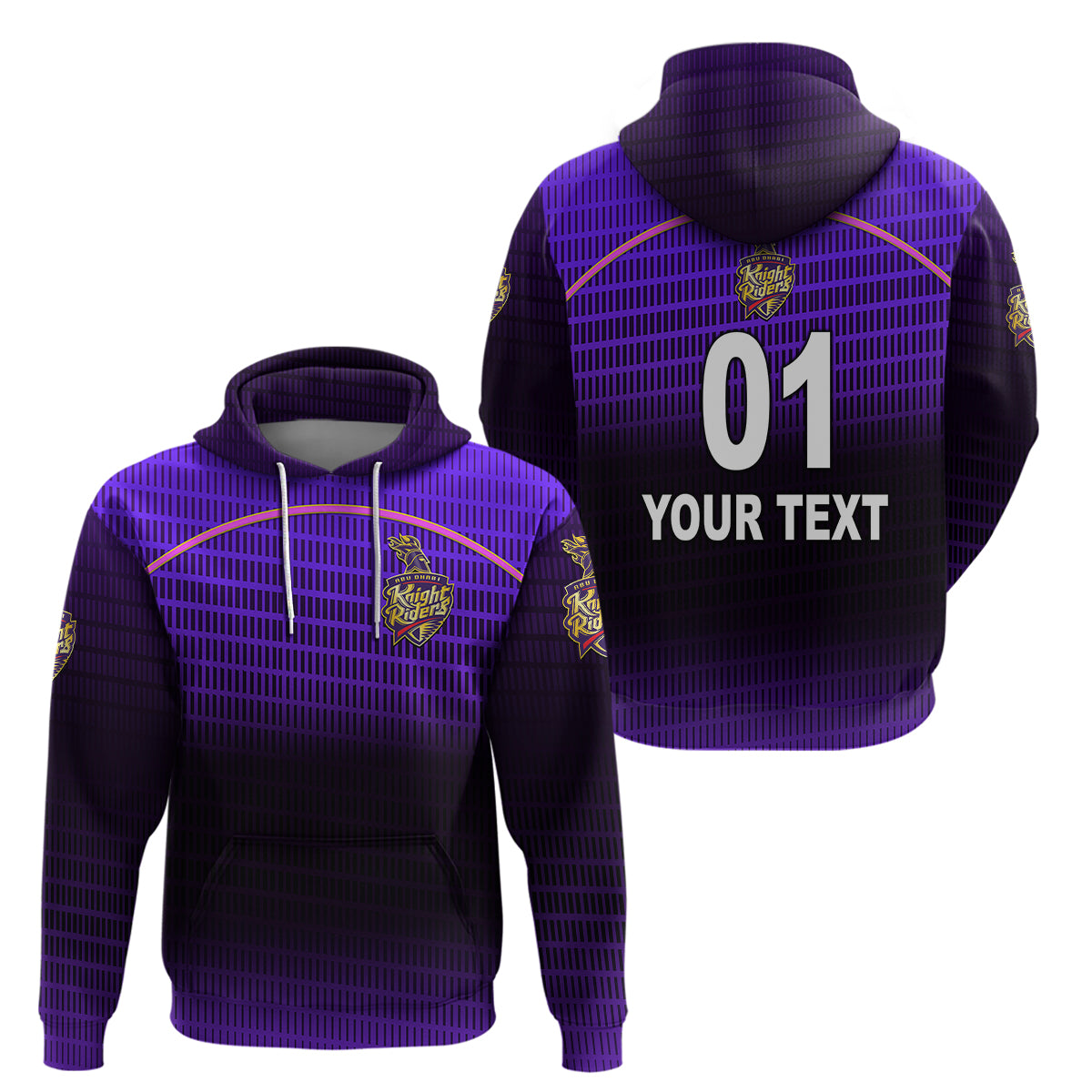 (Custom Personalised) Abu Dhabi Knight Riders ILT20 ADKR Cricket Simple Style Hoodie LT8 - Vibe Hoodie Shop