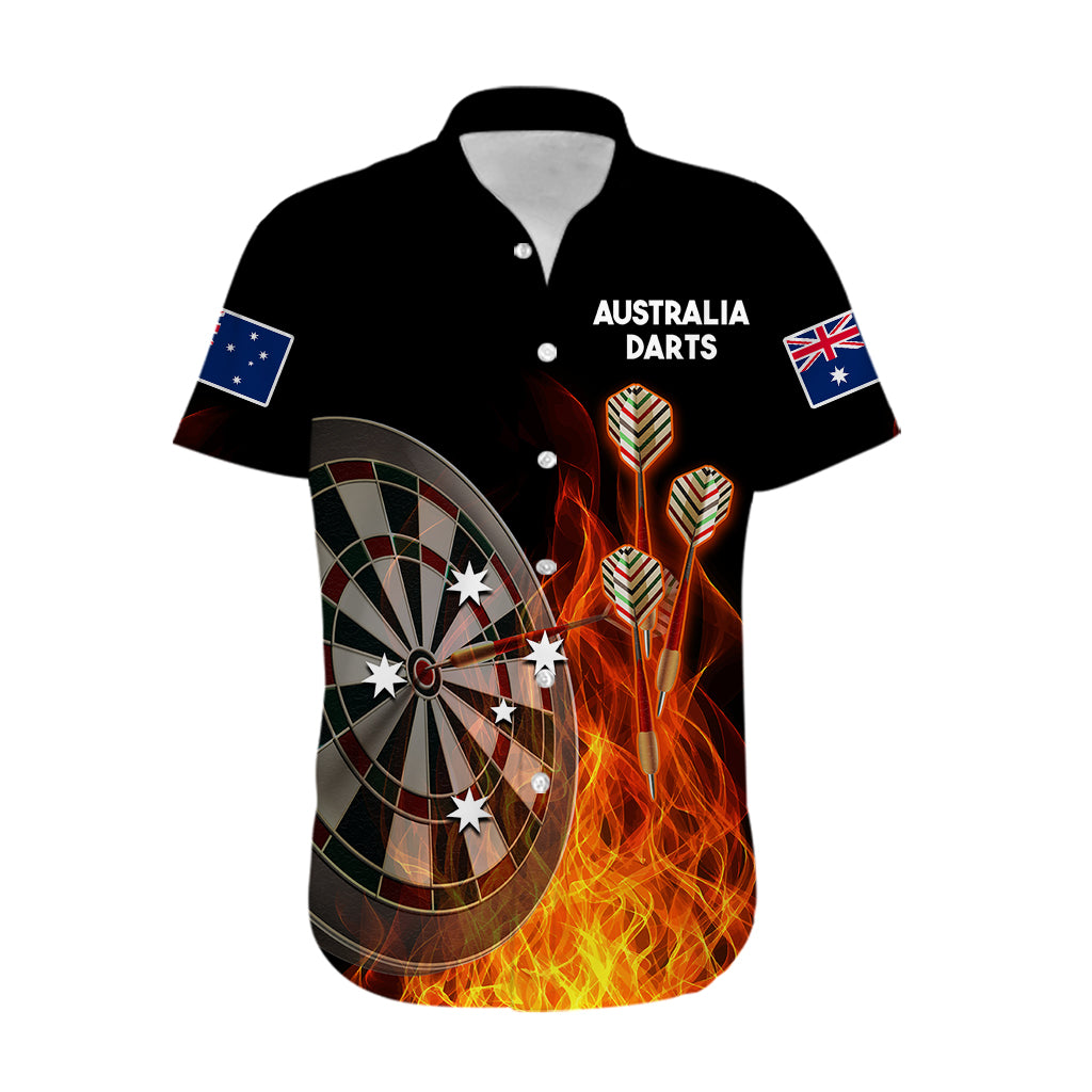 Australia Darts Fire Burning Black Style Hawaiian Shirt - Vibe Hoodie Shop