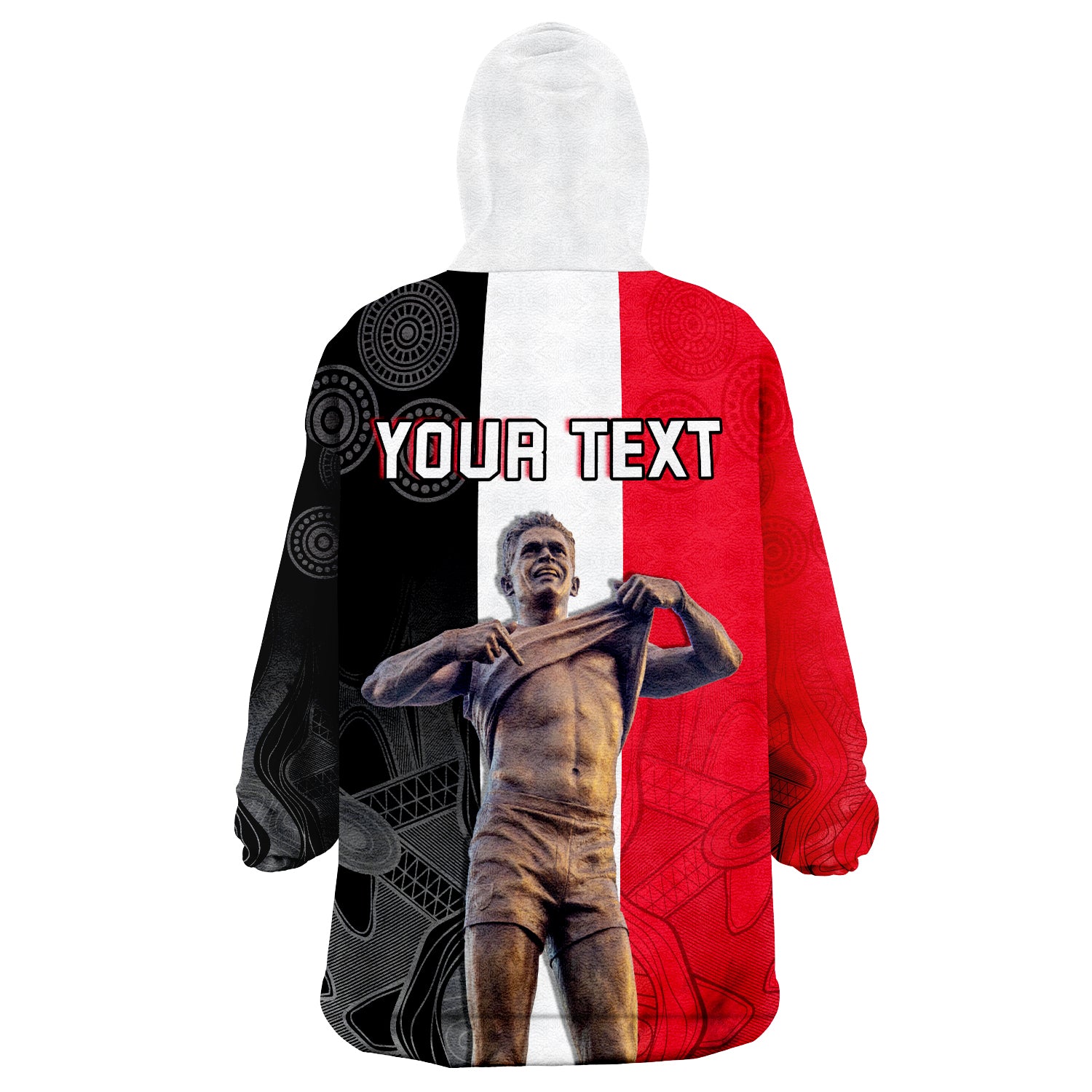 (Custom Personalised) Saints Football Proud Nicky Winmar Wearable Blanket Hoodie - Vibe Hoodie Shop