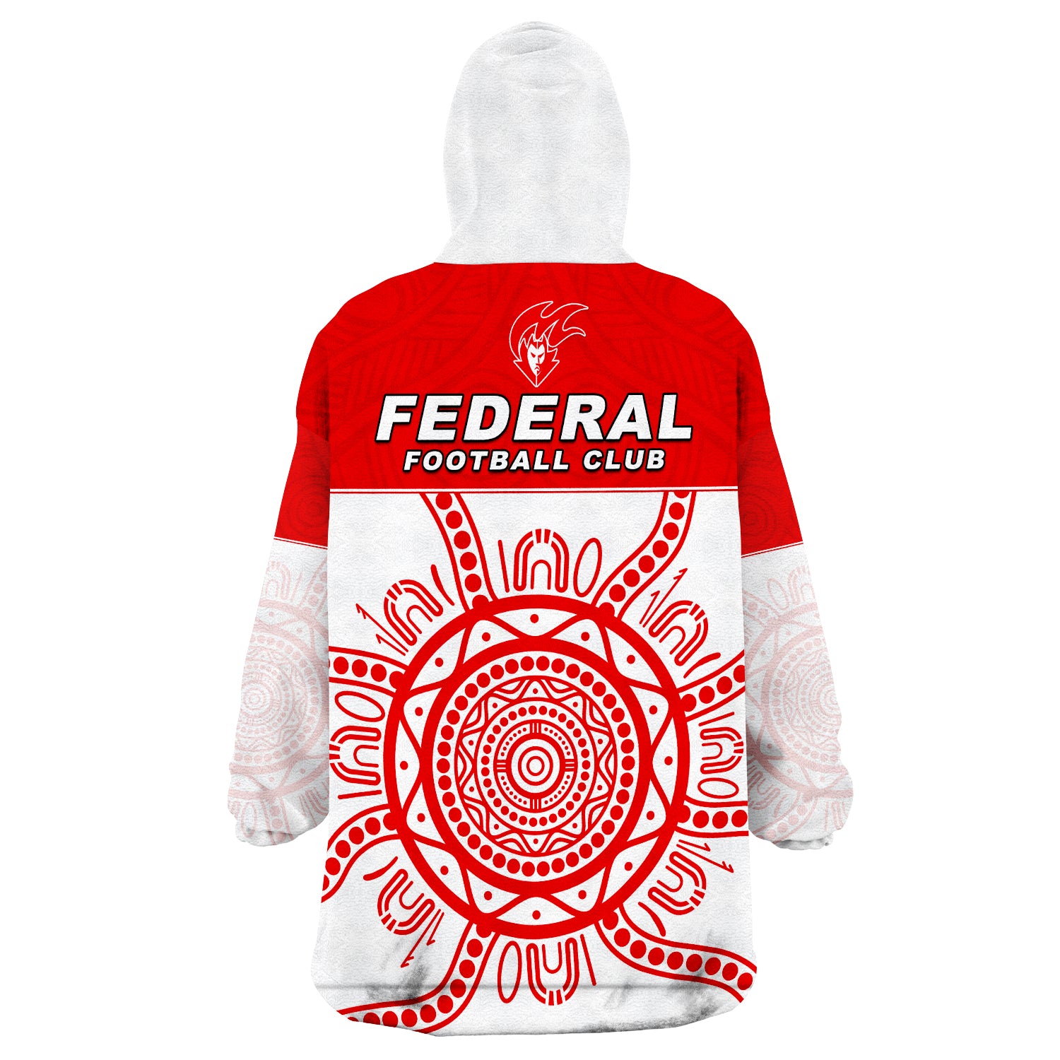 (Custom Personalised) Federal Demons Football Indigenous Impressive Wearable Blanket Hoodie - Vibe Hoodie Shop