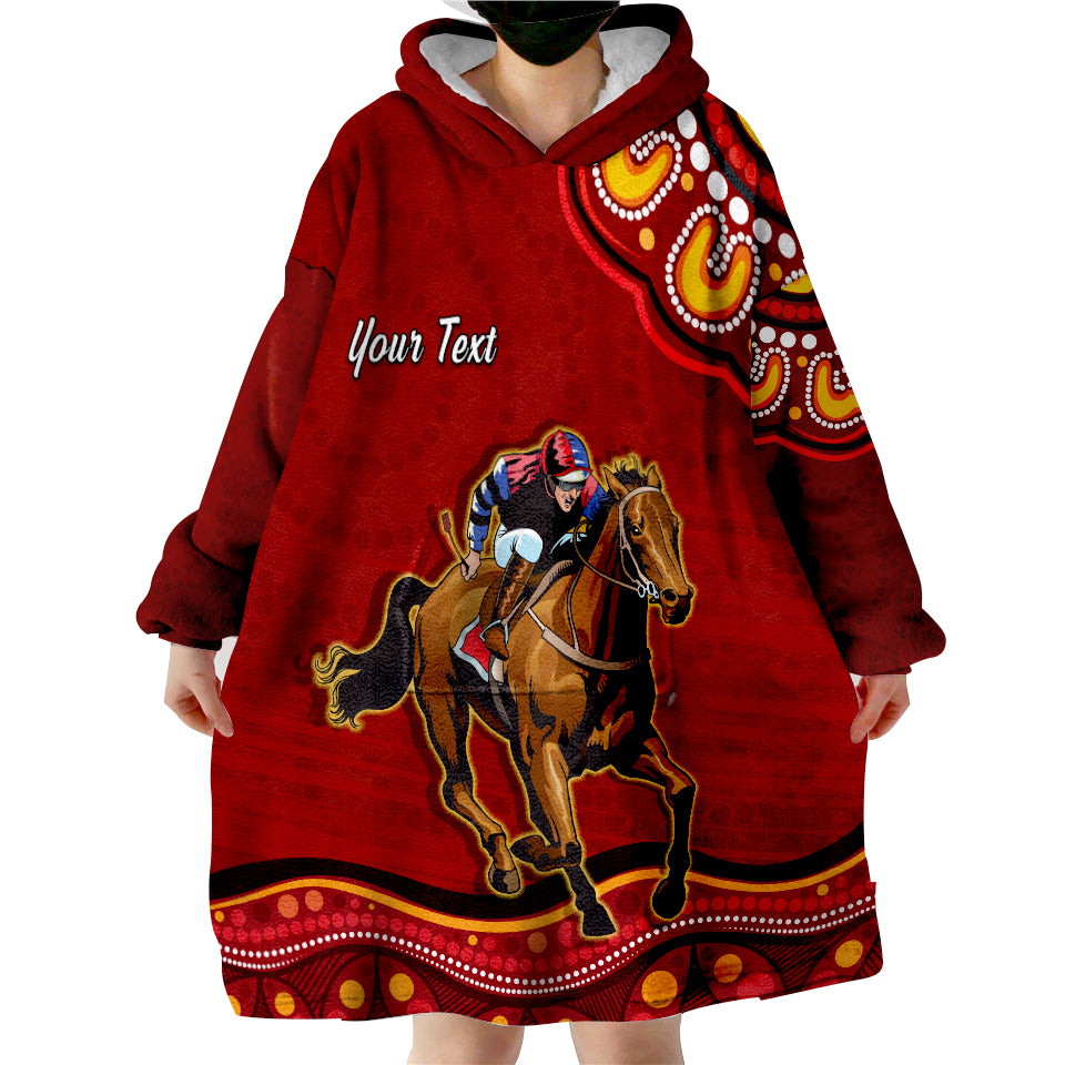 (Custom Personalised) Launceston Cup 2022 Australia Aboriginal Red Horse Lovers Wearable Blanket Hoodie - Vibe Hoodie Shop