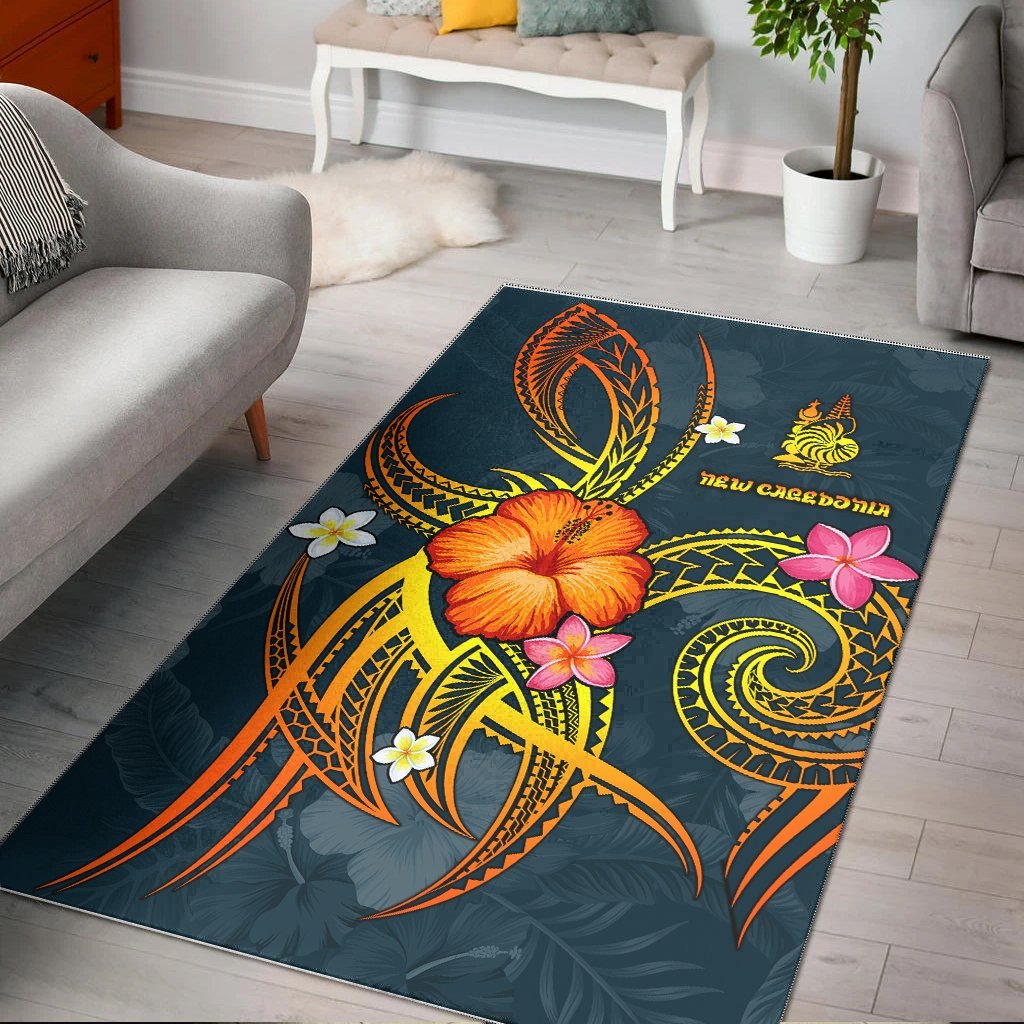 New Caledonia Polynesian Area Rug - Legend of New Caledonia (Blue) - Vibe Hoodie Shop