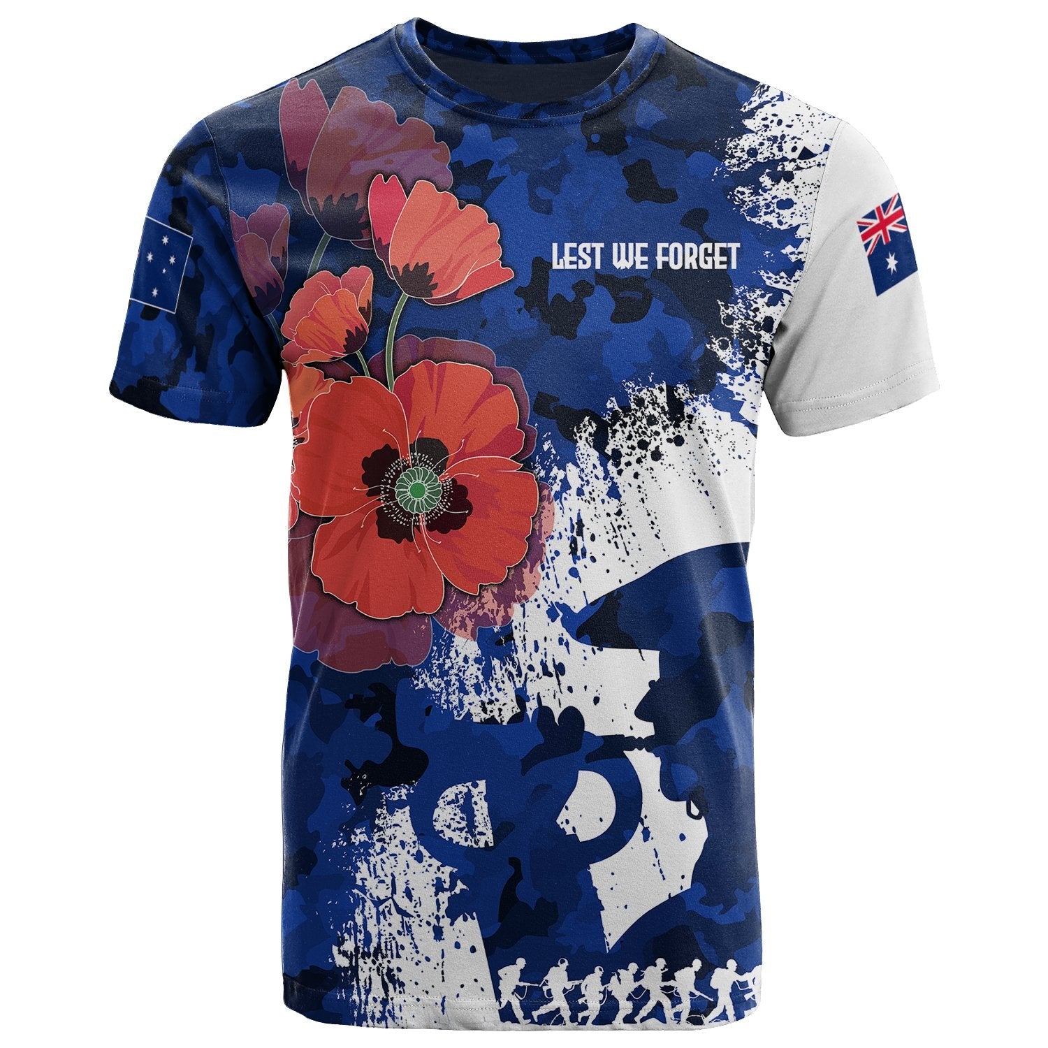 Custom ANZAC T shirt - ANZAC Day 2021 - Vibe Hoodie Shop