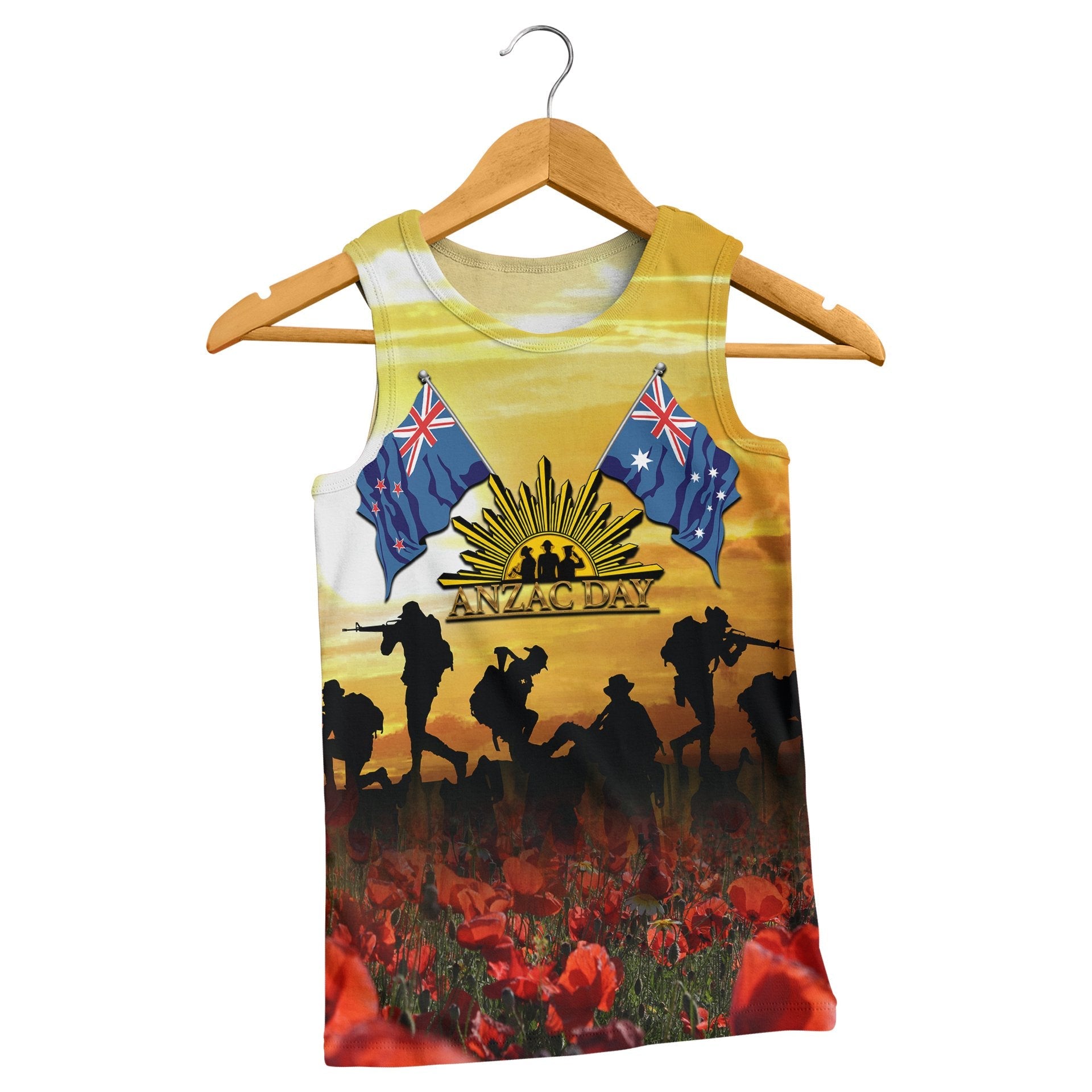 ANZAC Men's Tank Top - Australian and New Zealand Army Corps - Vibe Hoodie Shop