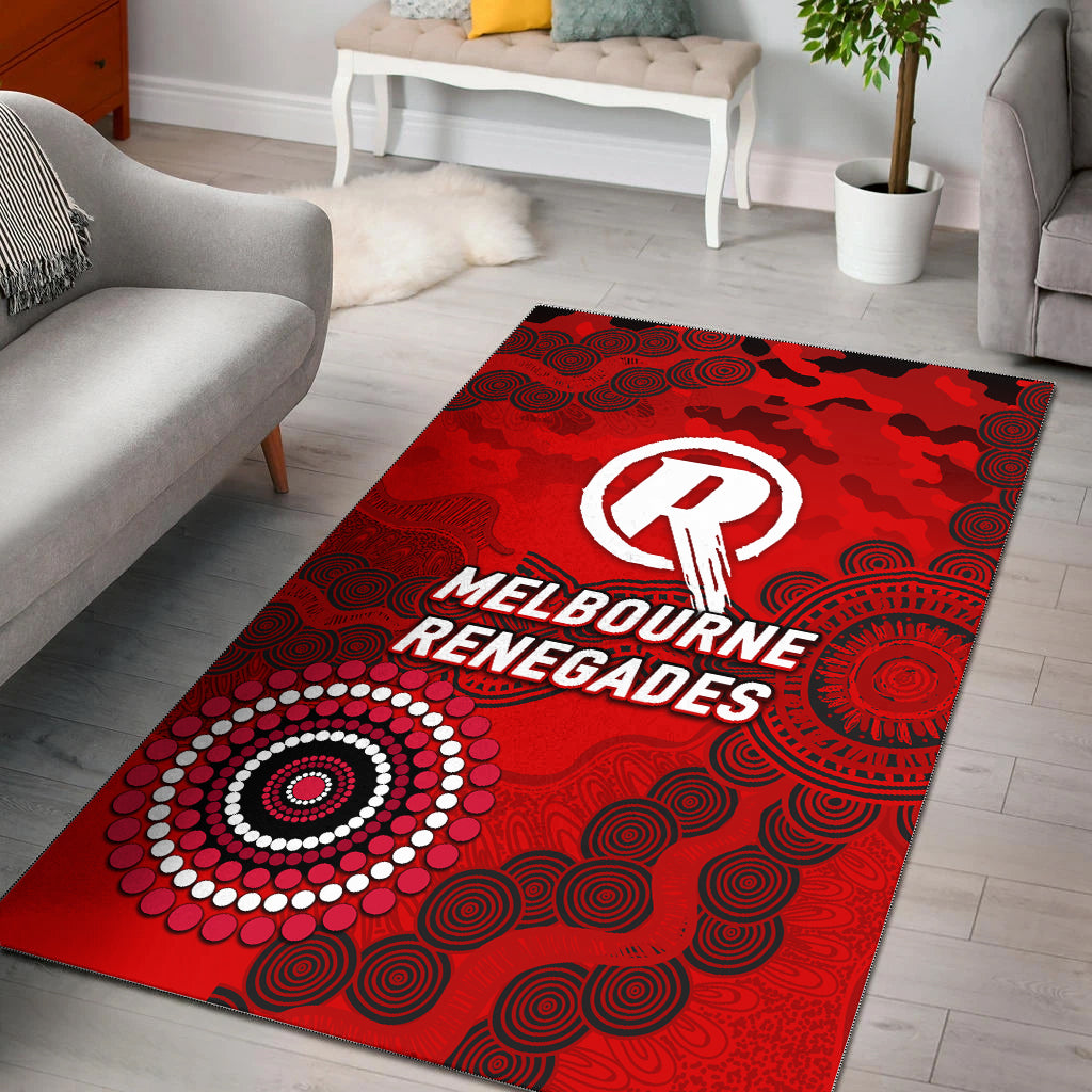 Melbourne Renegades ANZAC Day Aboriginal Area Rug - - Vibe Hoodie Shop