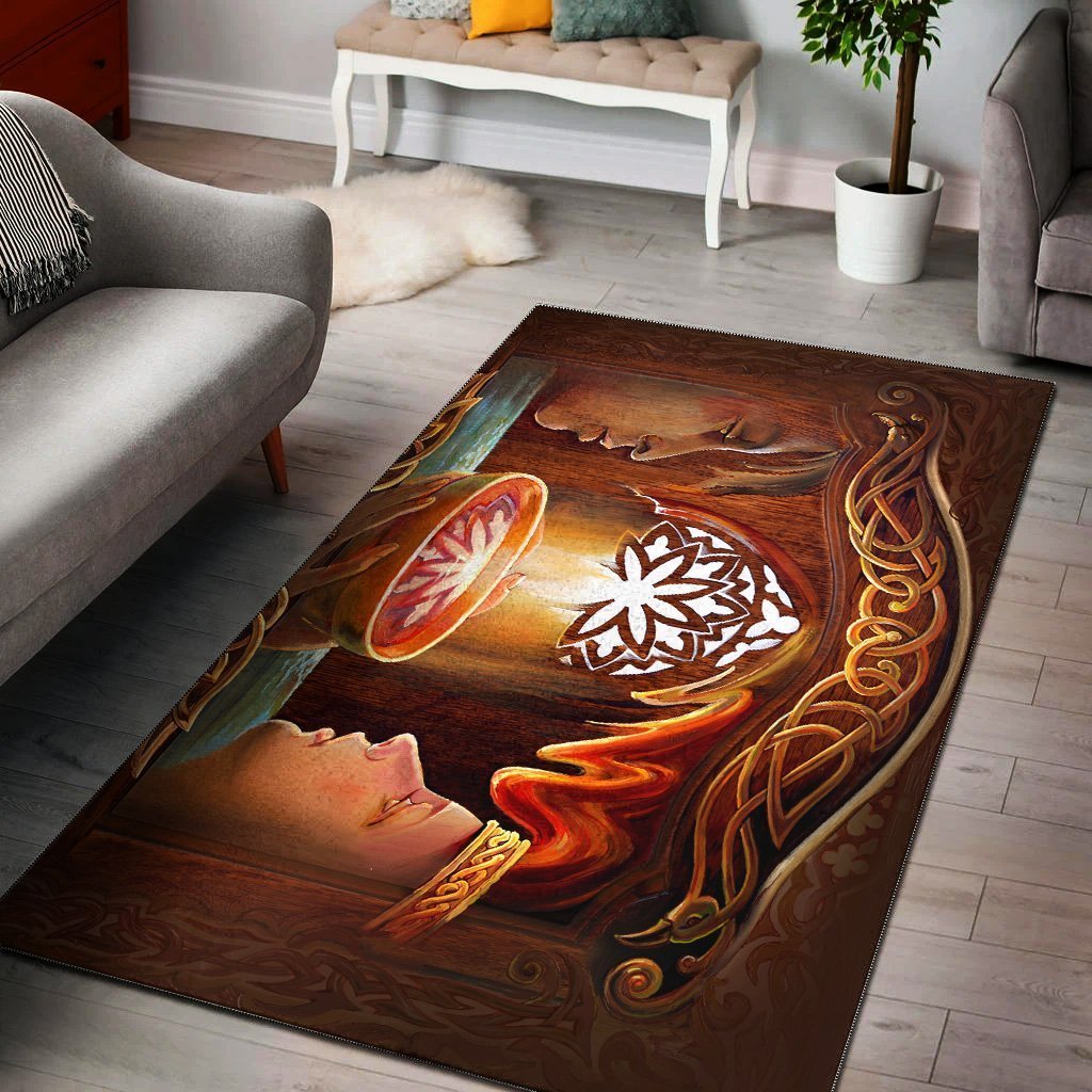 Celtic Area Rug - Love Story Of Celtic Legend - Vibe Hoodie Shop