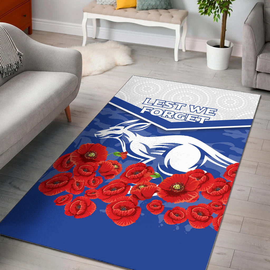 Kangaroos ANZAC Day Indigenous Art Area Rug - - Vibe Hoodie Shop