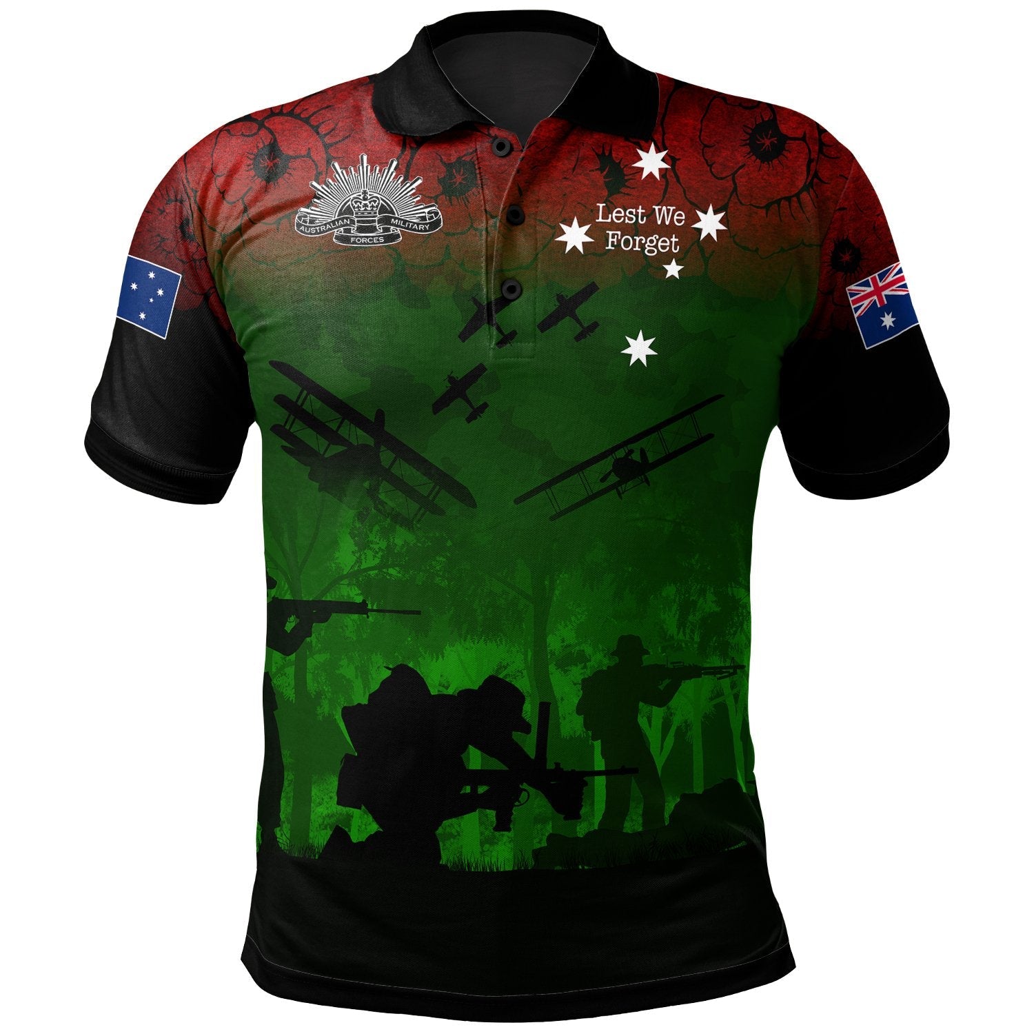 ANZAC Polo Shirt - Australia ANZAC Day - Vibe Hoodie Shop