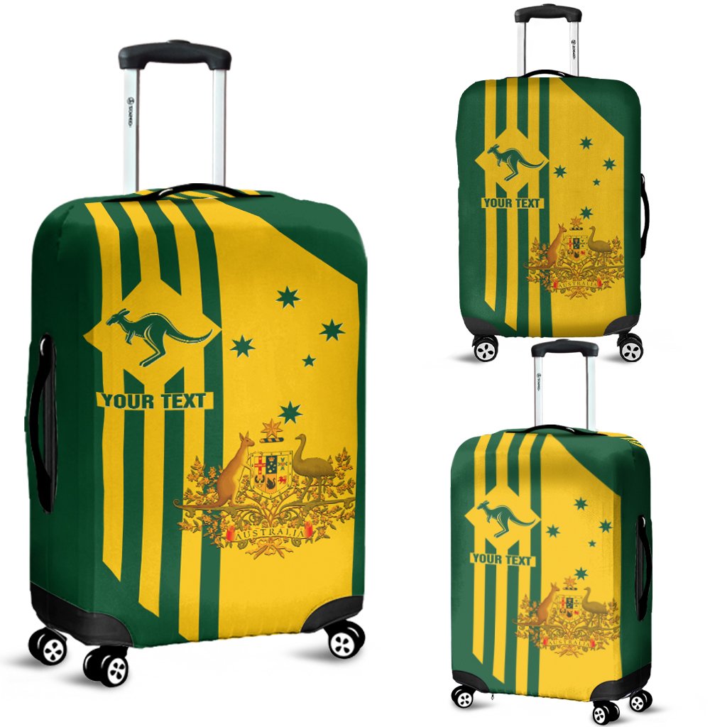 Custom Luggage Covers - Australia Kangaroo Sign National Color - Vibe Hoodie Shop