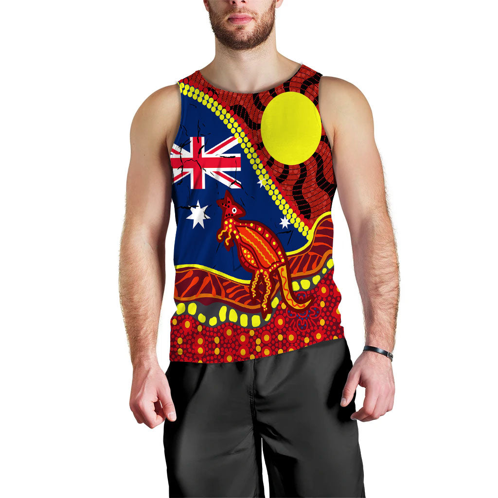 Australia Day Indigenous Art Men Tank Top - - Vibe Hoodie Shop