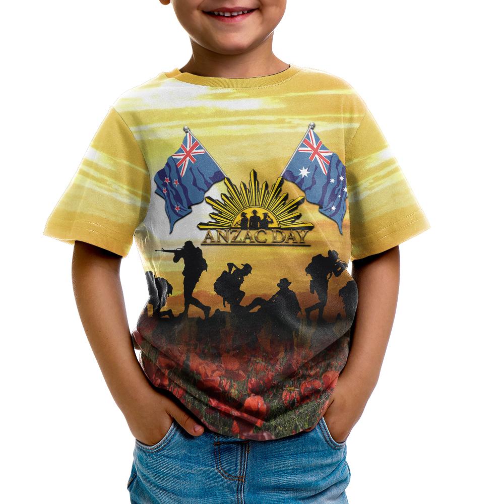 ANZAC Kid T shirts - Australian and New Zealand Army Corps - Vibe Hoodie Shop