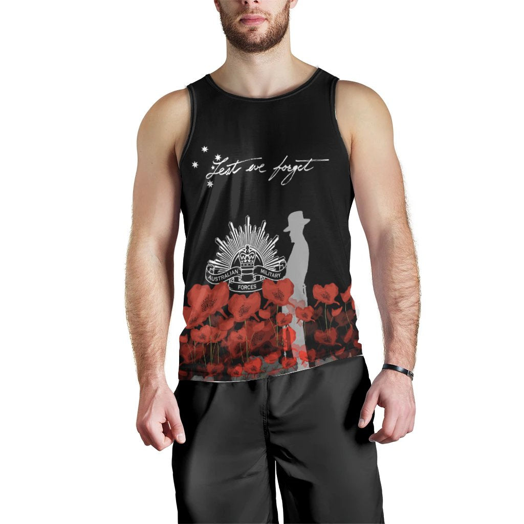 ANZAC Day Men's Tank Top - Remember Them - Vibe Hoodie Shop