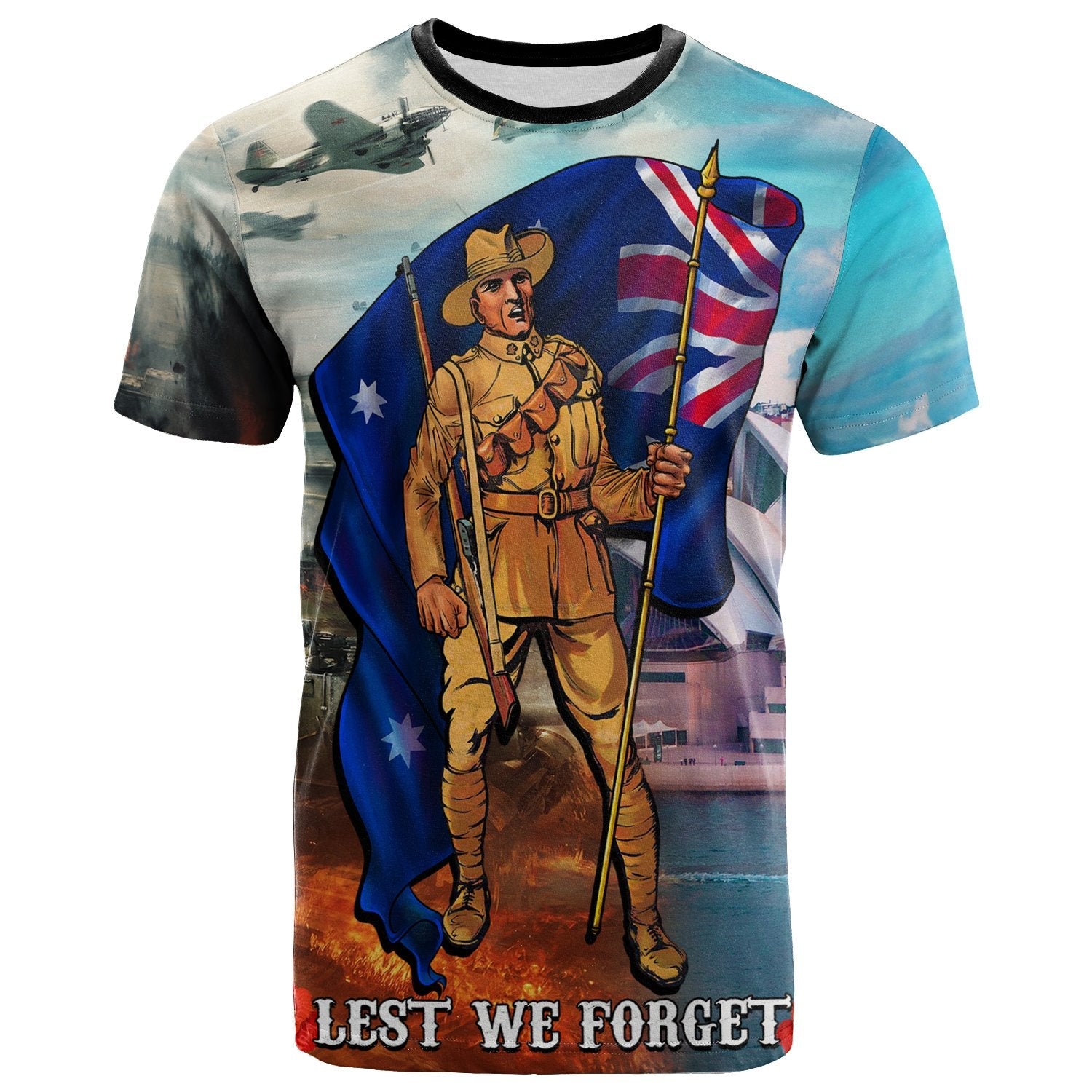 ANZAC T shirts - Australian Soldier - Vibe Hoodie Shop