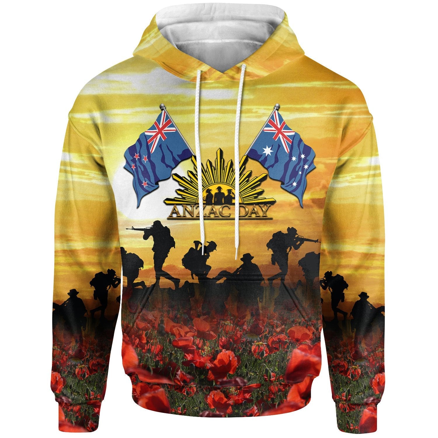 ANZAC Hoodie - Australian and New Zealand Army Corps - Vibe Hoodie Shop