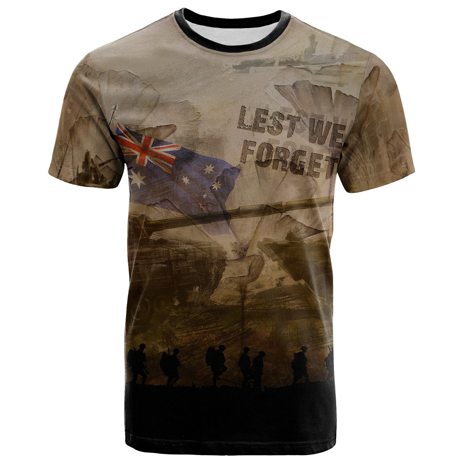 ANZAC Day 2021 T shirts - Lest We Forget Vintage Style - Vibe Hoodie Shop