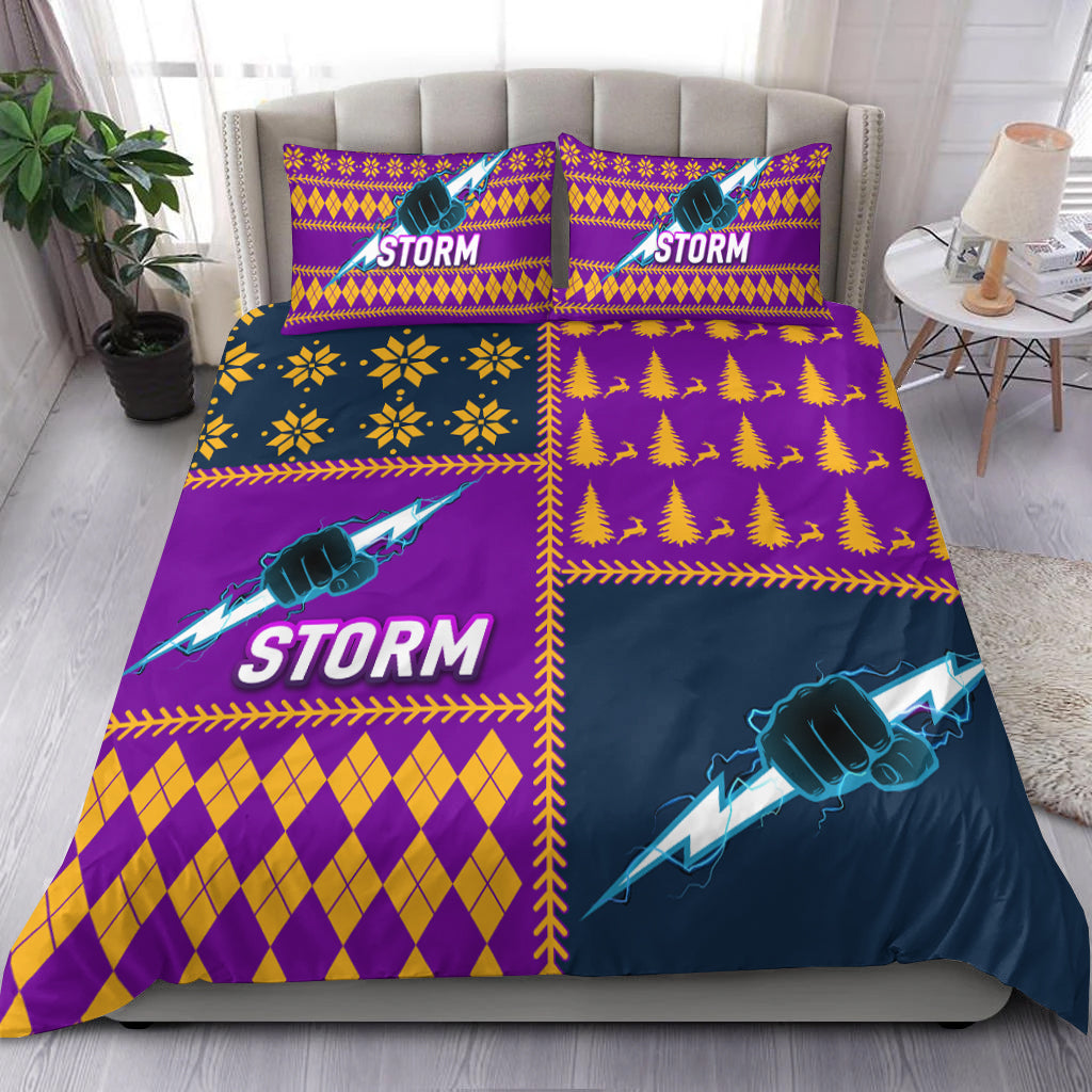 Storm Rugby Christmas 2022 Style Bedding Set - - Vibe Hoodie Shop