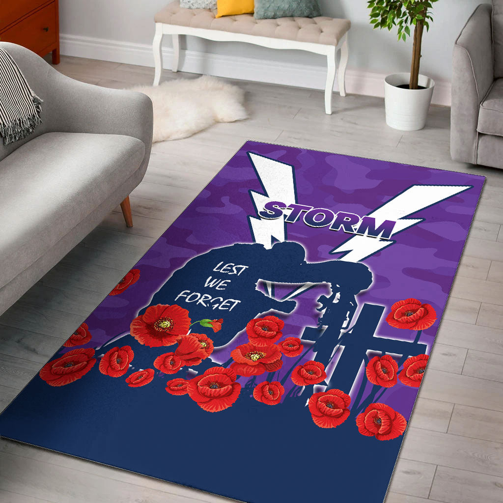 Melbourne Storm ANZAC Day Camo Area Rug - - Vibe Hoodie Shop