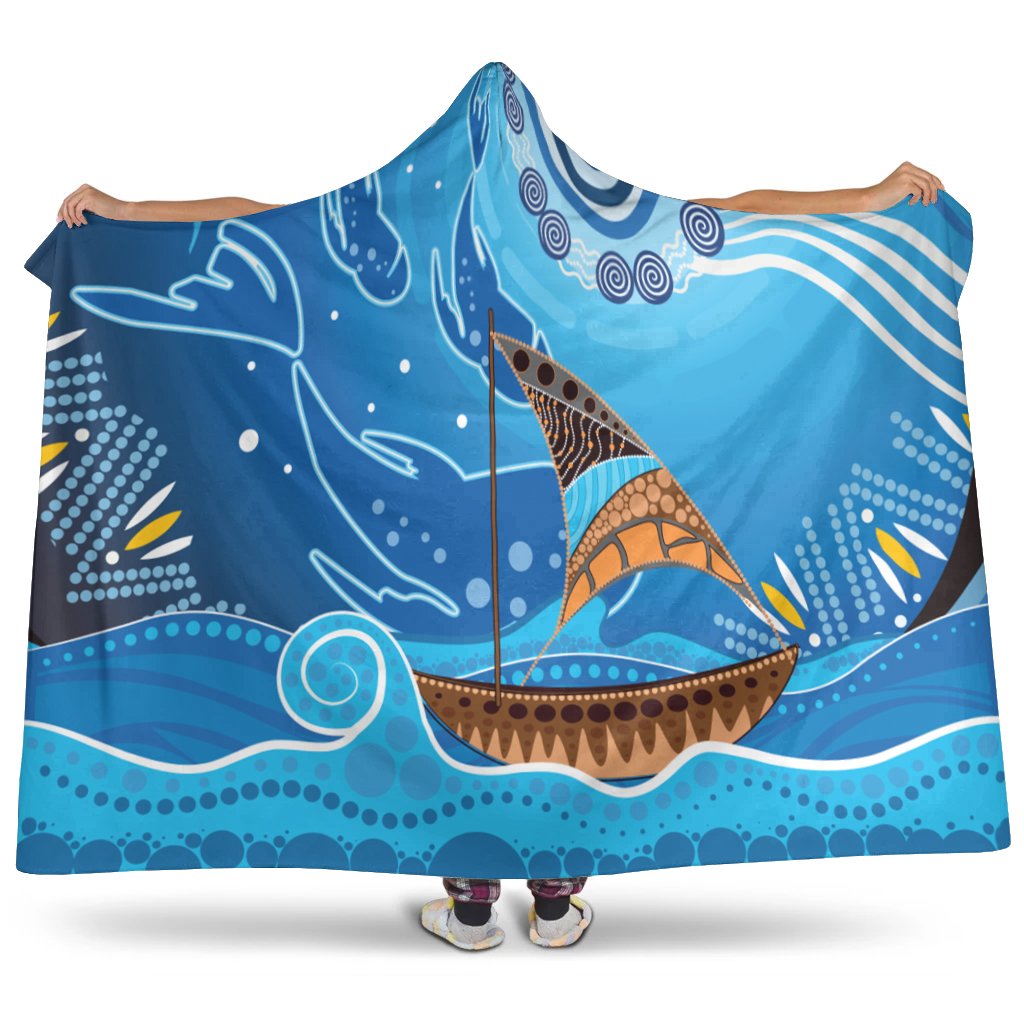 hoodie-blanket-aboriginal-view-sea-with-fish-and-boat