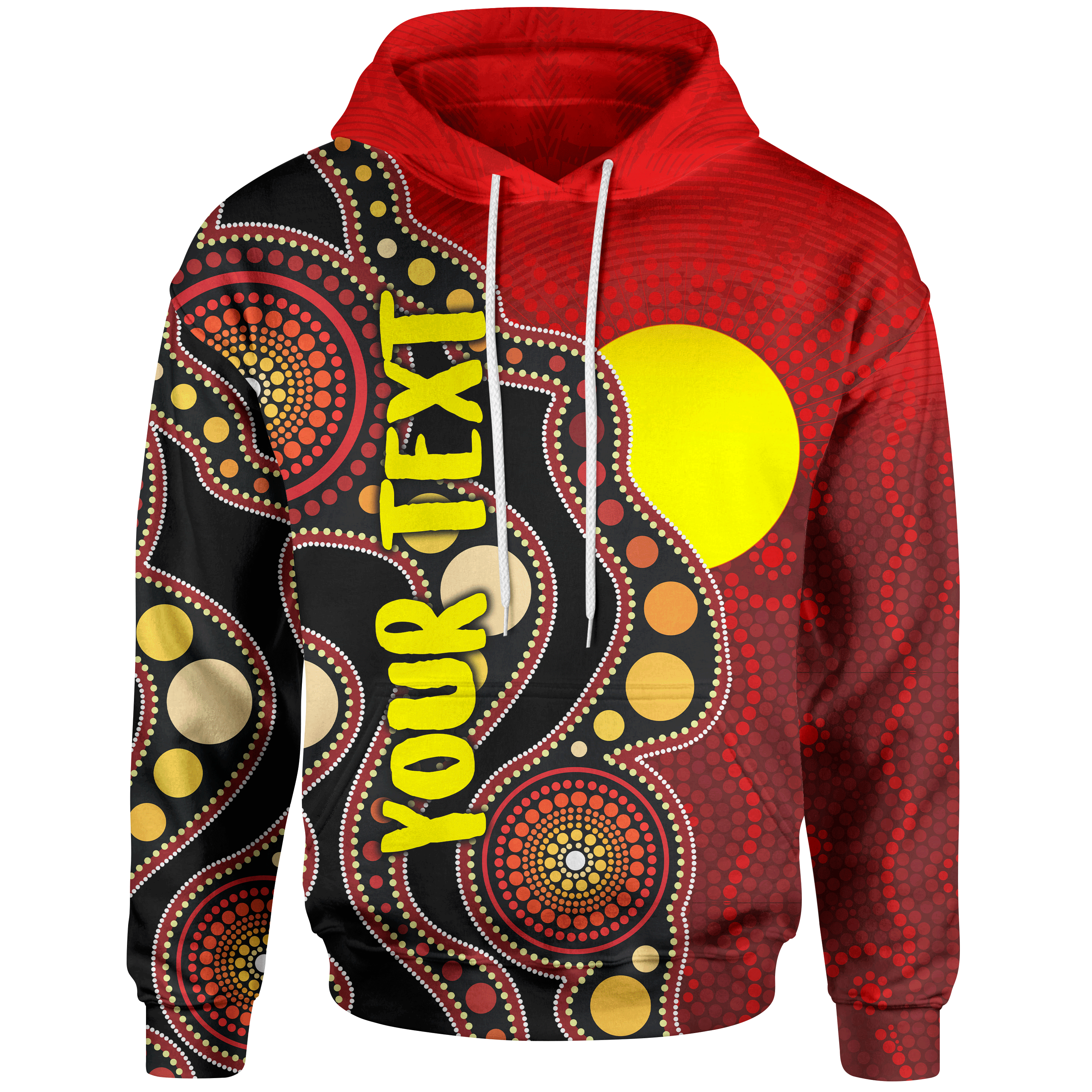 Custom Aboriginal Hoodie - Australia Aboriginal Lives Matter Flag - Vibe Hoodie Shop