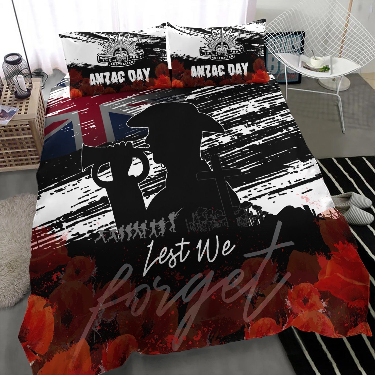 ANZAC Day Bedding Set - Remembrance ANZAC - Vibe Hoodie Shop