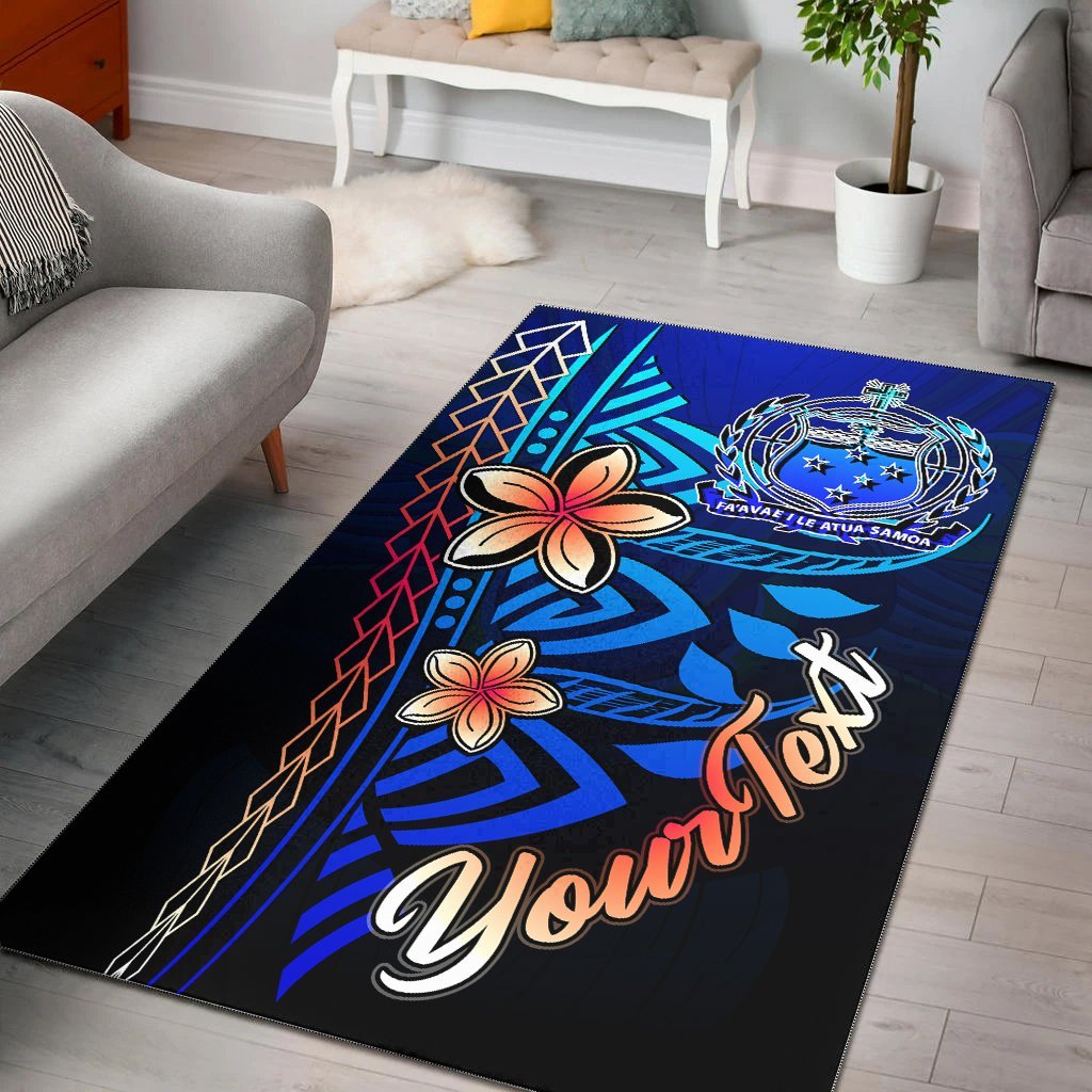 Samoa Custom Personalised Area Rug - Vintage Tribal Mountain - Vibe Hoodie Shop