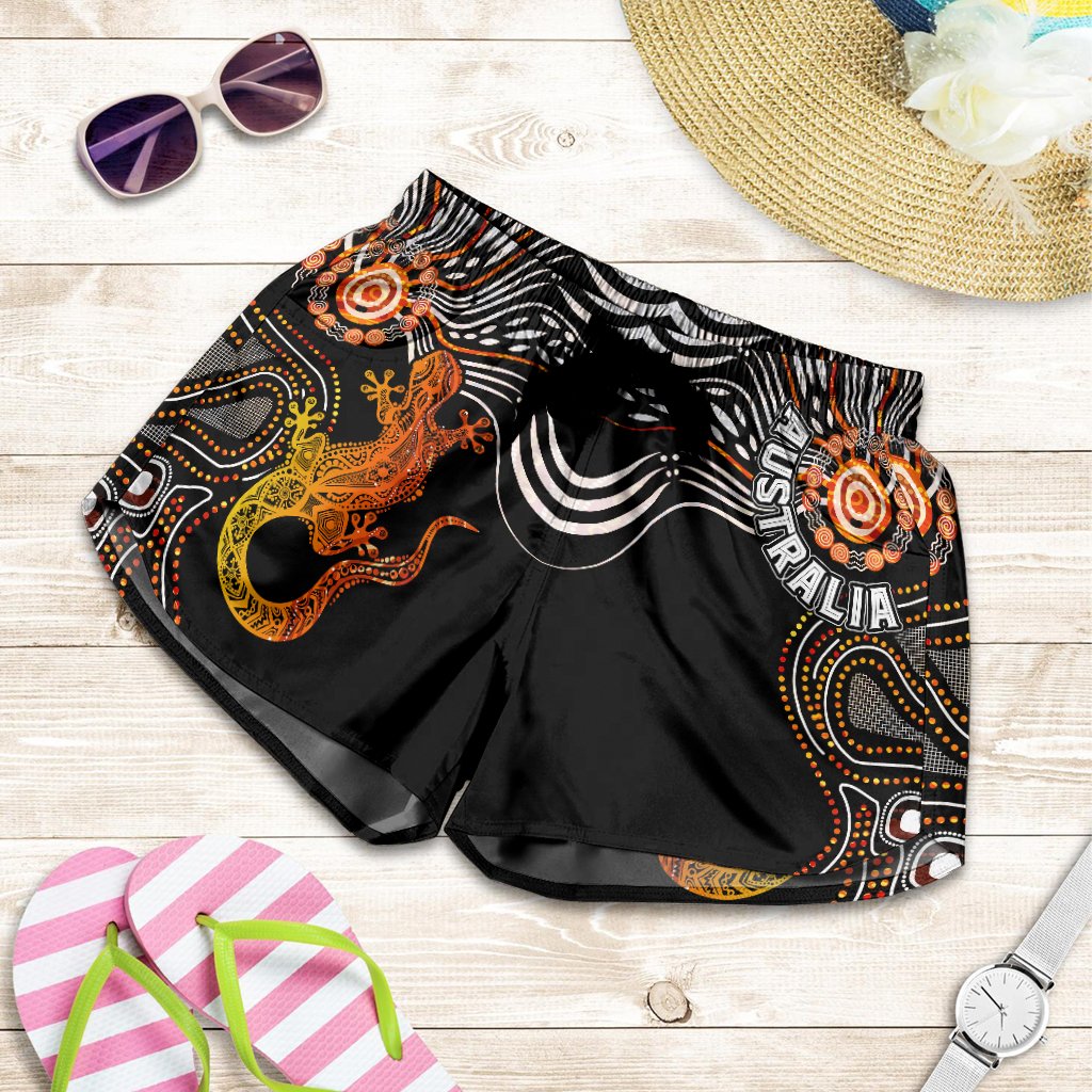 aboriginal-womens-shorts-lizard-sunshine