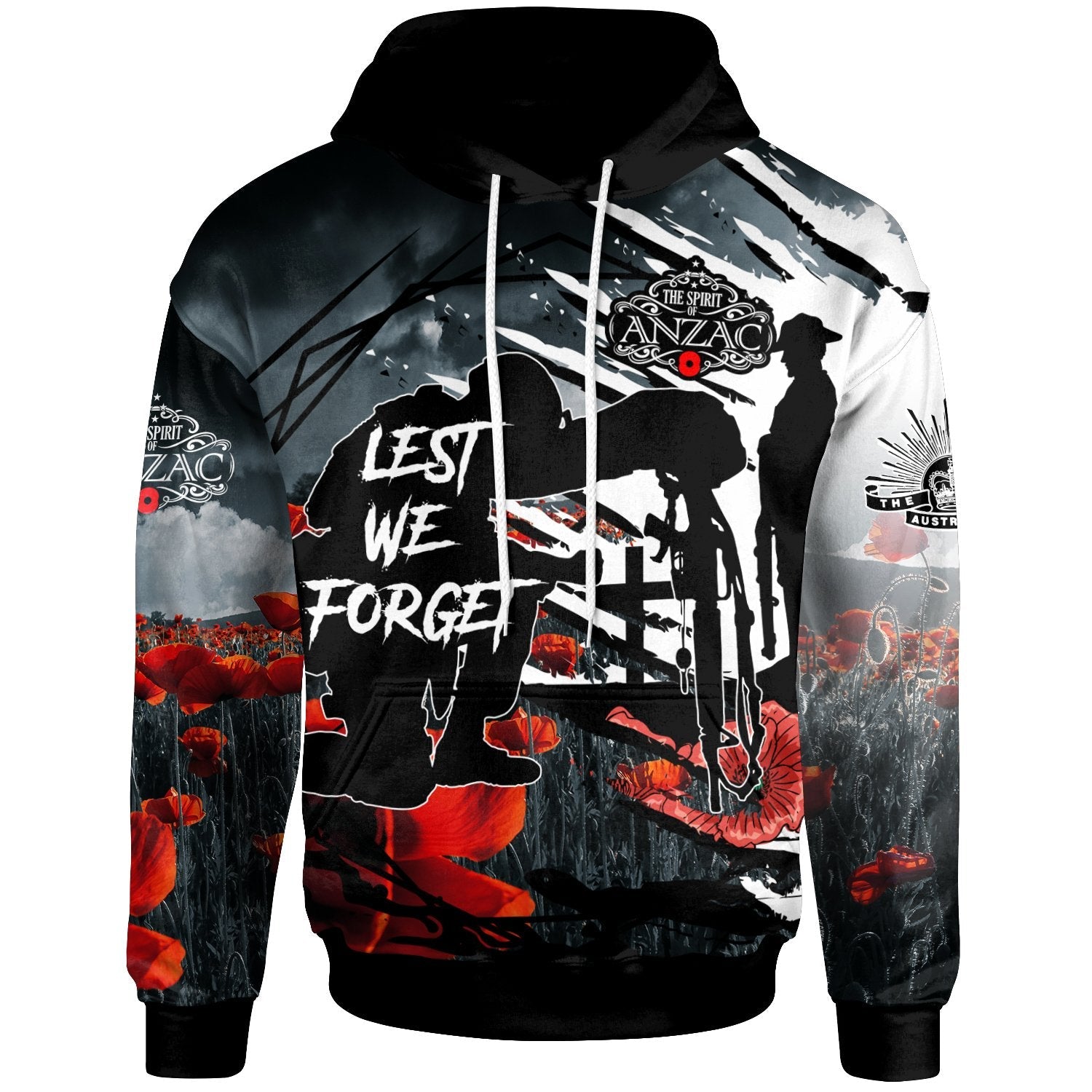 ANZAC Day Hoodie - The Spirit of ANZAC - Vibe Hoodie Shop