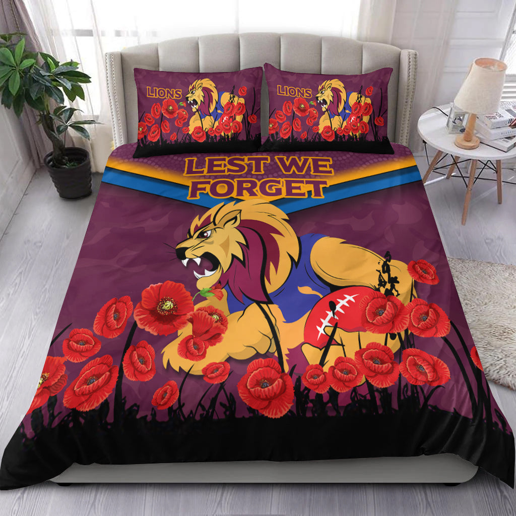 Brisbane Lions ANZAC Day Bedding Set - Indigenous Art - - Vibe Hoodie Shop