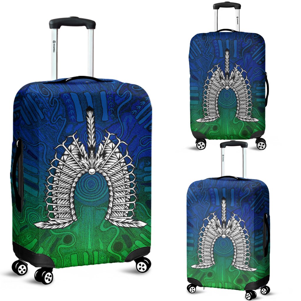 Torres Strait Islanders Luggage Cover - Dhari Mask - Vibe Hoodie Shop